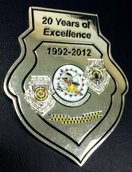 The 77th Weapons School celebrated their 20th anniversary June 14 as “patch-wearers” from across the Air Force converged on Nellis Air Force Base, Nev., to reflect on the accomplishments and advancements the B-1 community has achieved on their watch. (Courtesy photo) 

