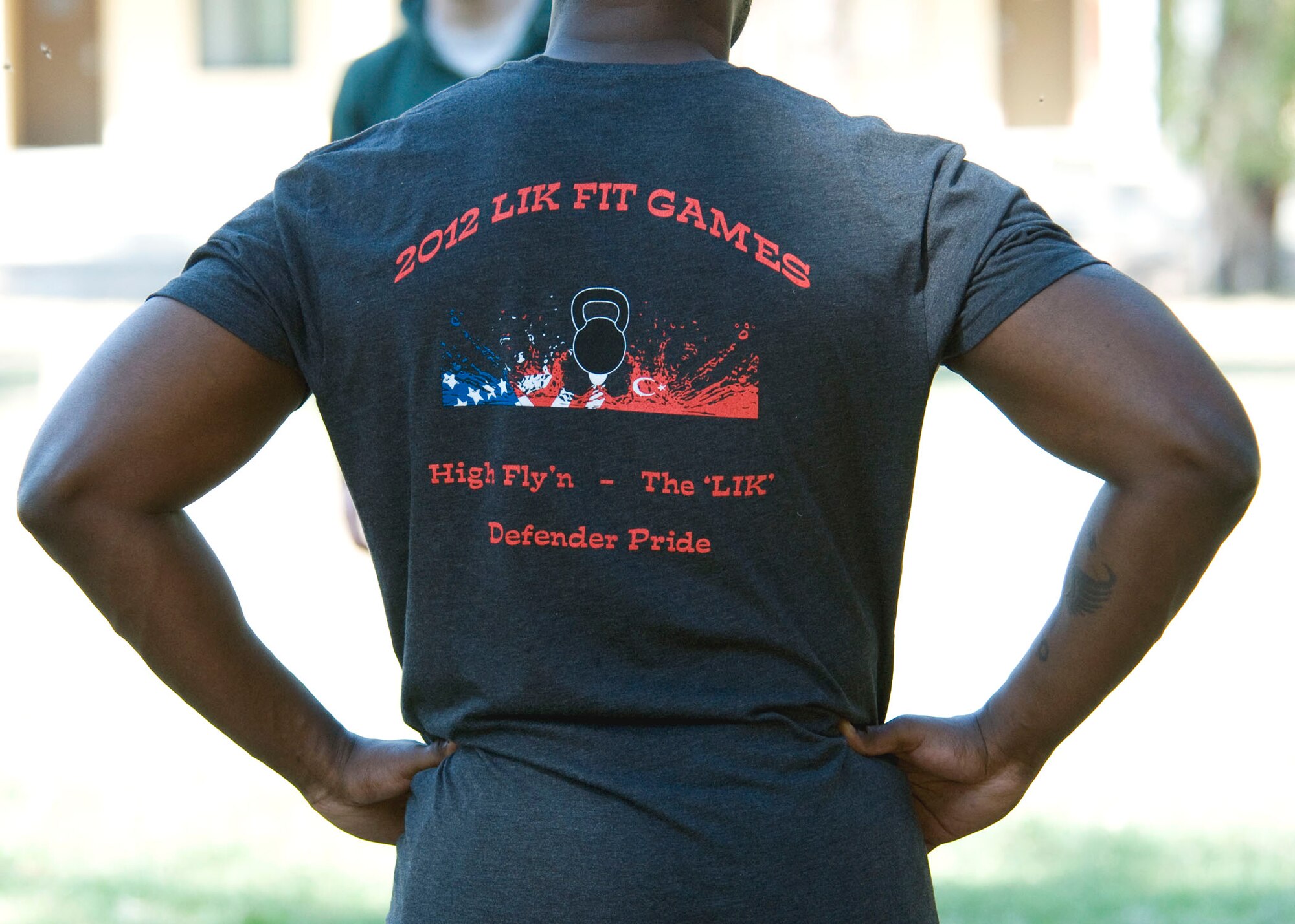 Sixteen Airmen and civilians competed in the 2012 'Lik Fit Games June 8, 2012, at Incirlik Air Base, Turkey. The event included three different courses with exercises designed to test participant's physical fitness levels while building camaraderie through competition. (U.S. Air Force photo by Senior Airman Marissa Tucker/Released)