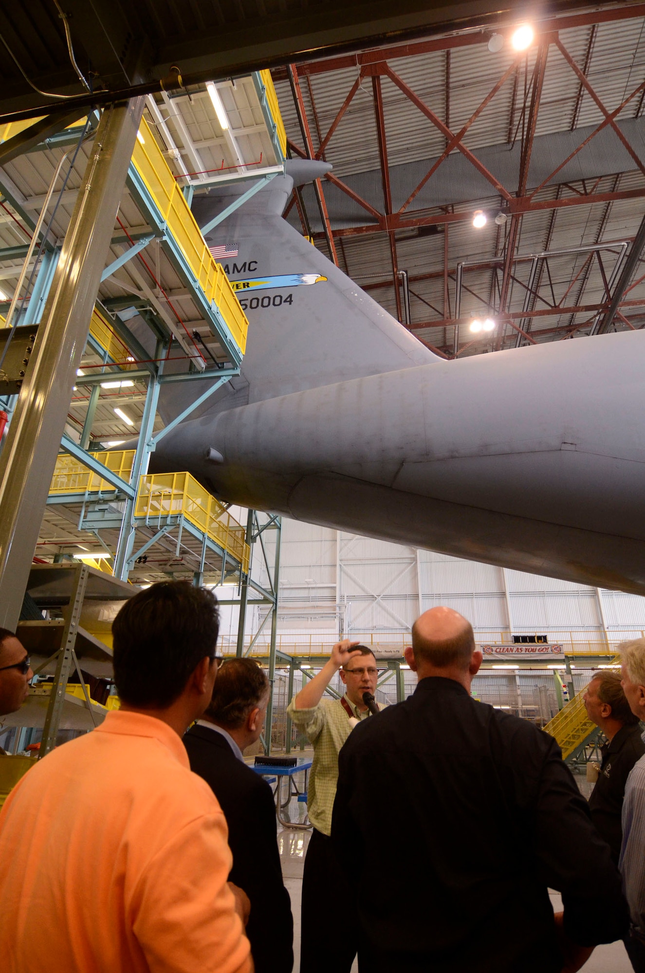 Reservists from the 439th Airlift Wing, Westover Air Reserve Base, along with civilian employers spent a couple of days visiting Dobbins and the Lockheed Martin Aeronautics Corporation, Marietta, Ga., June 14-15. (U.S. Air Force photo/Don Peek)