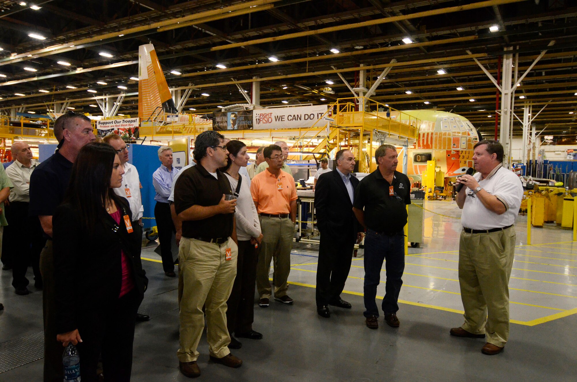 Reservists from the 439th Airlift Wing, Westover Air Reserve Base, along with civilian employers spent a couple of days visiting Dobbins and the Lockheed Martin Aeronautics Corporation, Marietta, Ga., June 14-15. (U.S. Air Force photo/Don Peek)