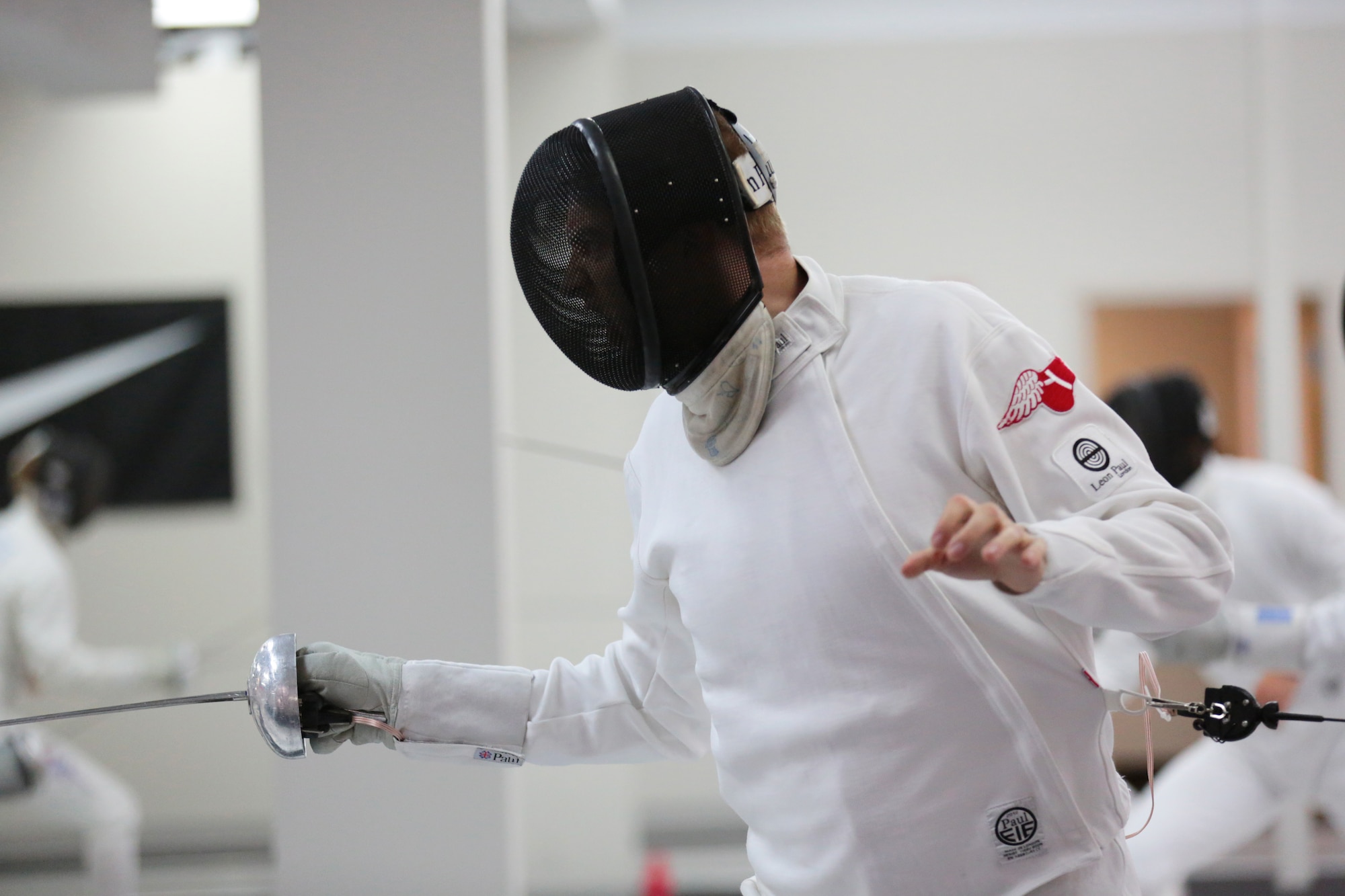 COLORADO SPRINGS, Colo. – Weston Kelsey, an Air Force captain with the 310th Force Support Squadron, trains at the U.S. Olympic Training Center June 8, 2012. Kelsey, a U.S. Olympian of the Athens 2004, Beijing 2008, and now London 2012 Summer Olympic Games, takes his place as the anchor for the U.S. Men’s Epee Team. (U.S. Air Force photo by Staff Sgt. Kathrine McDowell)