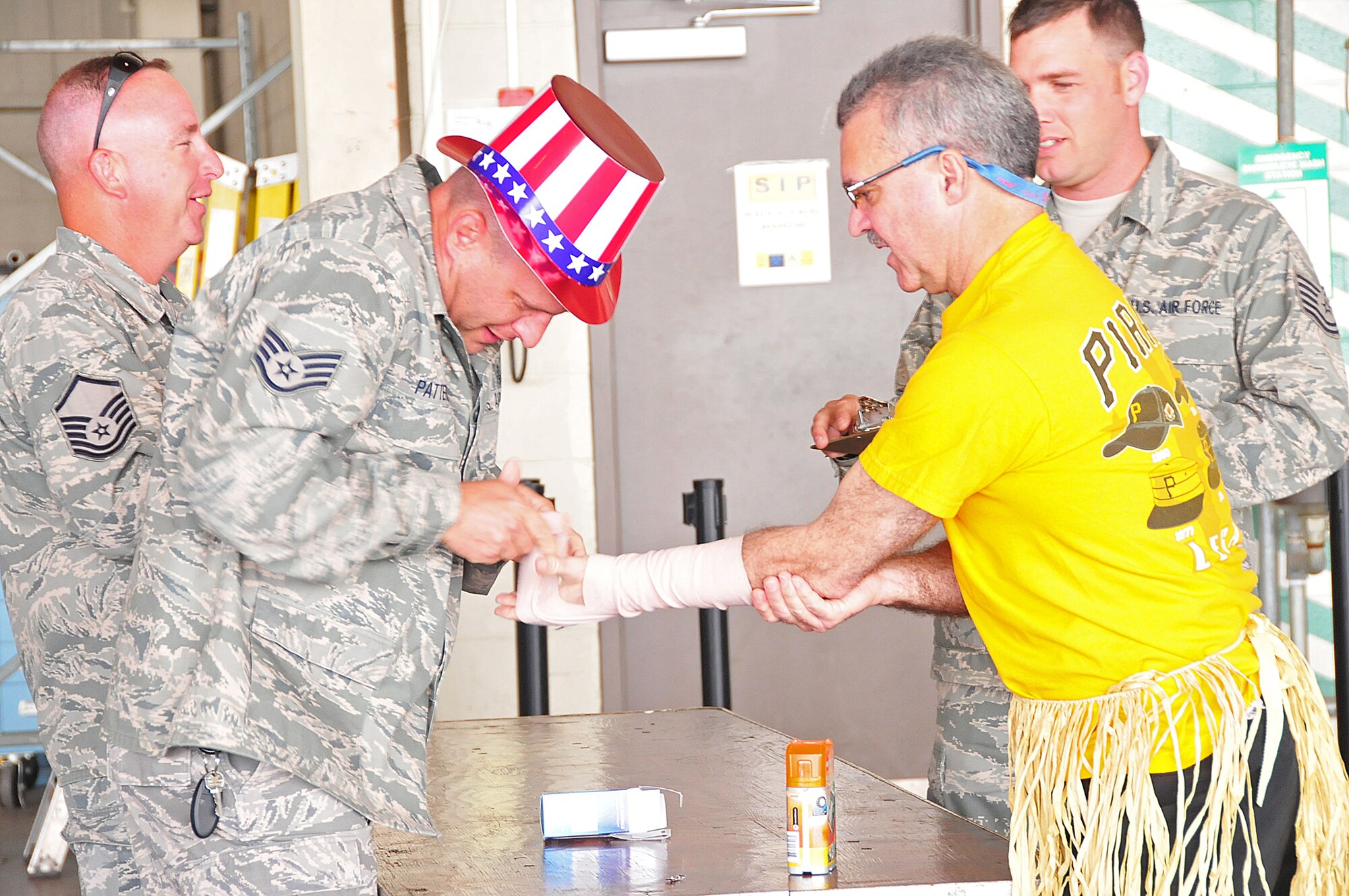 Approximately 185 unit members are honored Sunday alongside their families as part of the Air National Guard's Hometown Heroes Salute campaign. Following the ceremony, unit members and their families enjoy a family day together.   (National Guard photo by Master Sgt. Ann Young/ Released)