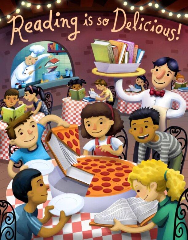 This year's summer reading program, "Reading is so Delicious," runs through July 14. Readers can sign up at the Peterson AFB Library. (courtesy graphic)