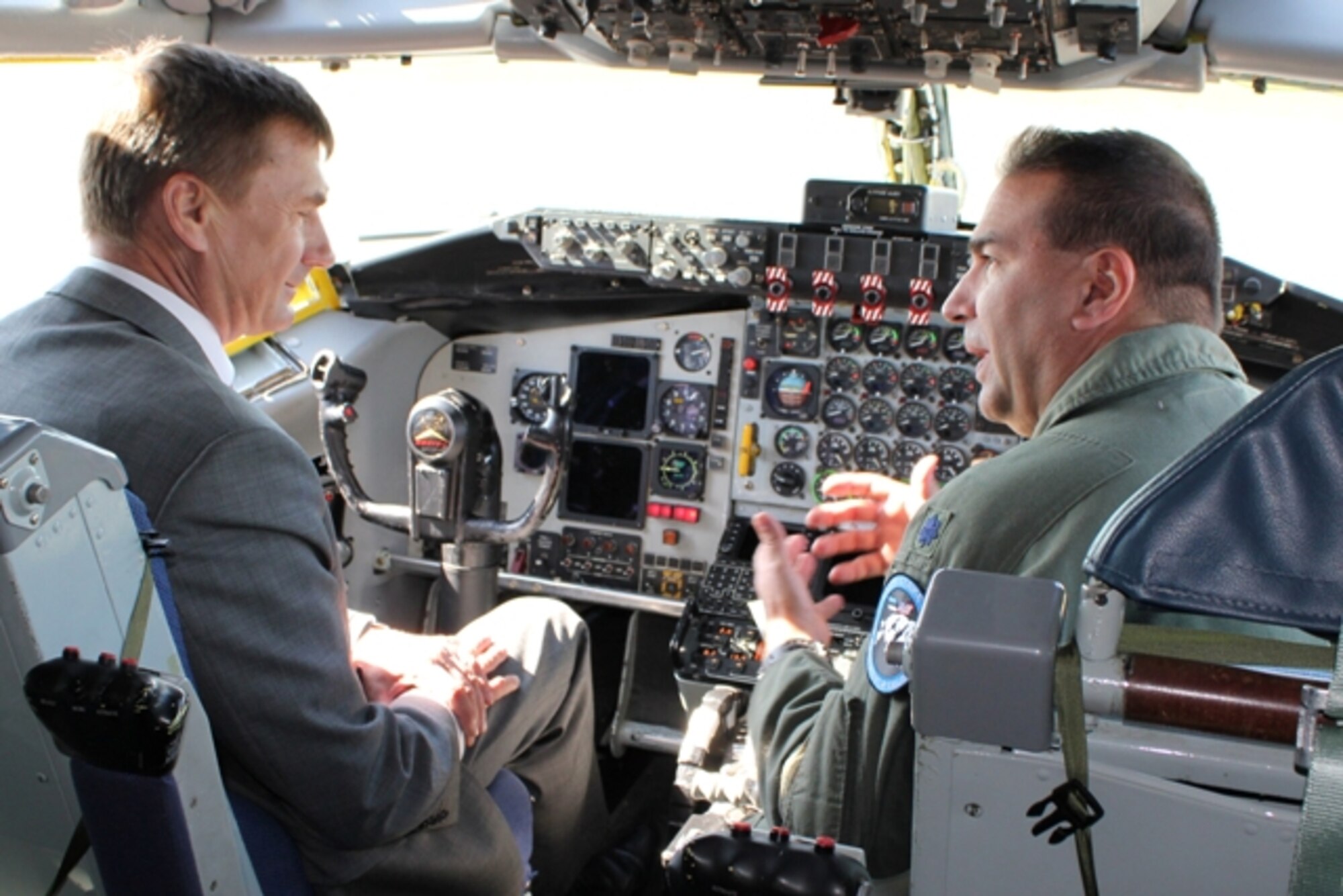 Estonian Prime Minister Andrus Ansip shakes hands with Airmen from the Michigan Air National Guard at Amari Air Base, Estonia, June 15, 2012. The Airmen were at Amari for Saber Strike 2012, a multi-national exercise based in Estonia and Latvia. Lt. Col. William Henderson is behind the prime minister. (Air National Guard photo by Tech. Sgt. Dan Heaton)