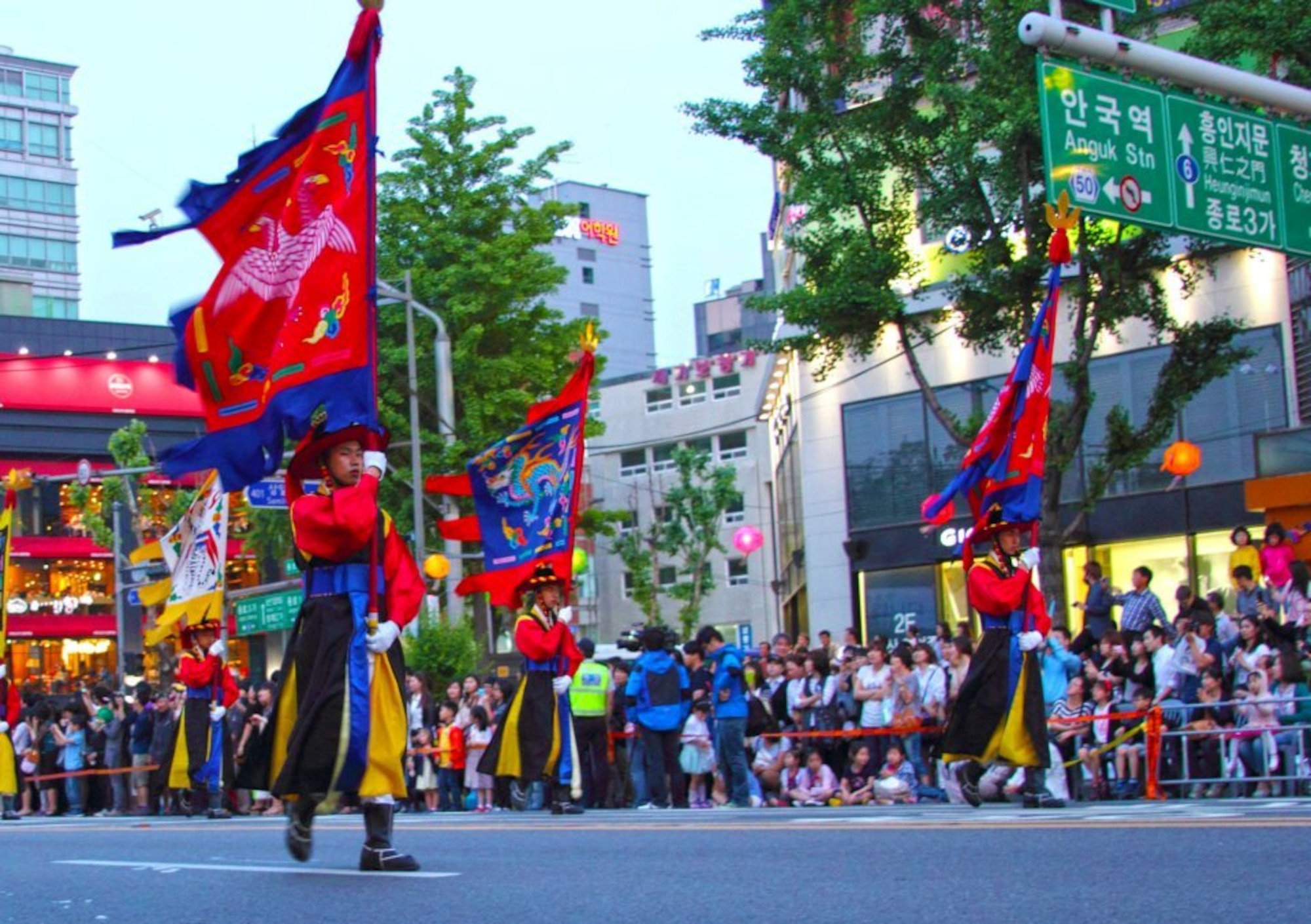 Koreans participate in the Lantern Parade, May 19, 2012, in downtown Seoul, Republic of Korea. The annual march is one of South Korea’s biggest religious events. (U.S. Air Force photo/Staff Sgt. Brice Gaston)