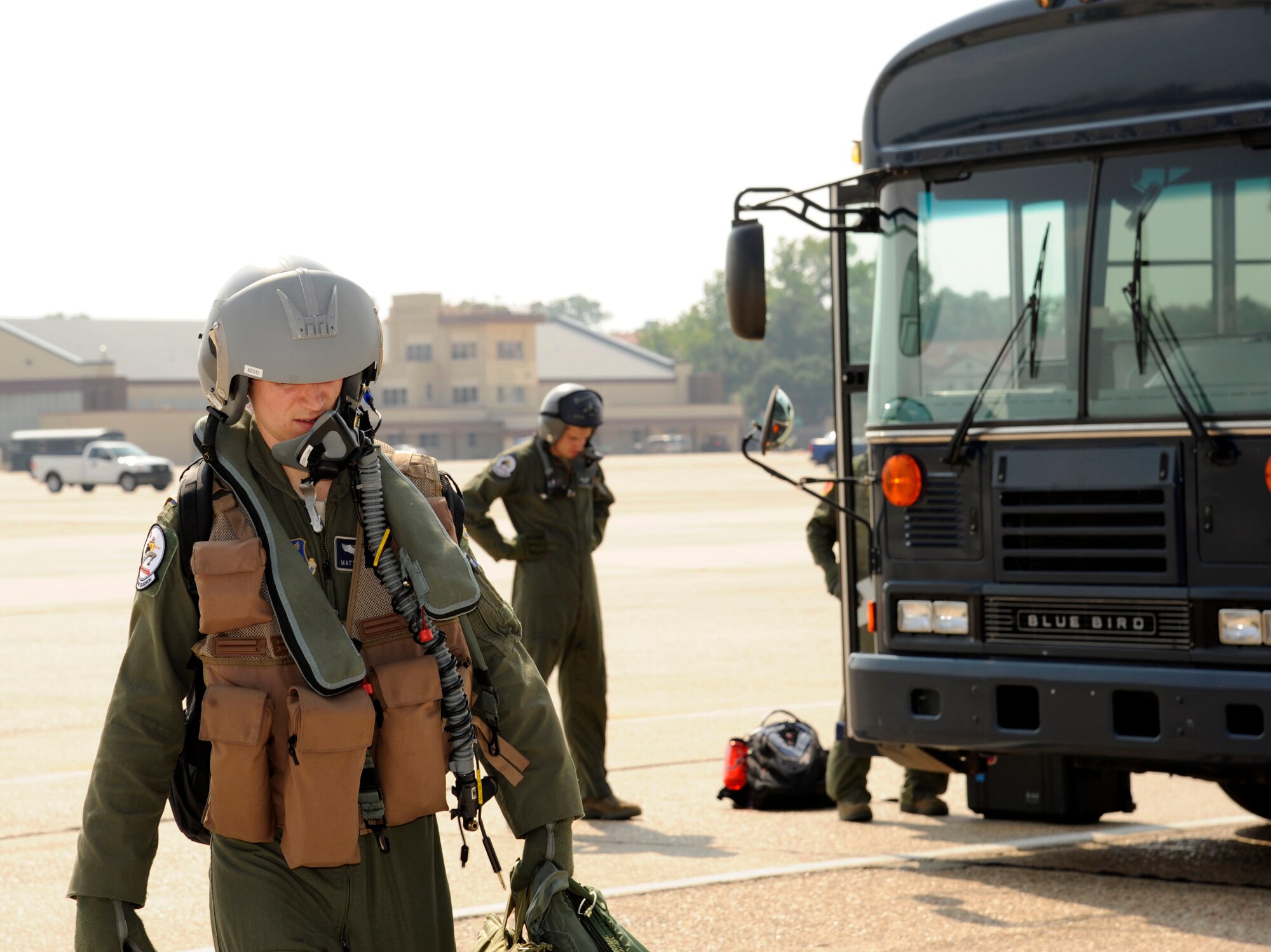 B-52H Stratofortress aircrew assigned to the 20th Bomb Squadron prepare to board a 2nd Bomb Wing B-52H at Barksdale Air Force Base, La., June 10 for a flight mission in support of Exercise BALTOPS 2012.  Airmen from the wing's 20th and 96th Bomb Squadrons teamed with Airmen from the 307th Bomb Wing's 343rd Bomb Squadron to generate two B-52H aircraft in support of the largest multinational maritime exercise this year in the Baltic Sea.  The Barksdale B-52 aircrews conducted flight missions lasting more than 25 hours during the exercise involving 12 countries the first two weeks in June.  In its 40th year, Exercise BALTOPS aims to improve maritime security in the Baltic Sea through increased interoperability and cooperation among regional allies.  The 2 BW routinely participates in worldwide exercises to constantly refine and improve operational procedures and capabilities with other U.S. services and our allies.  Wing Airmen train daily to ensure base units are ready to fight any challenge, anywhere and at anytime. (U.S. Air Force photo/Airman 1st Class Andrew Moua)(RELEASED)