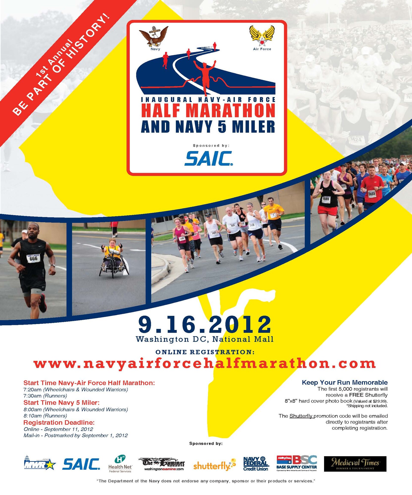 Navy, AF hosts joint half marathon, fivemiler > Air Force's Personnel