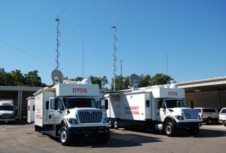 U.S. Army Corps of Engineers Deployable Tactical Operating System "DTOS" communications units are used for emergency power missions.