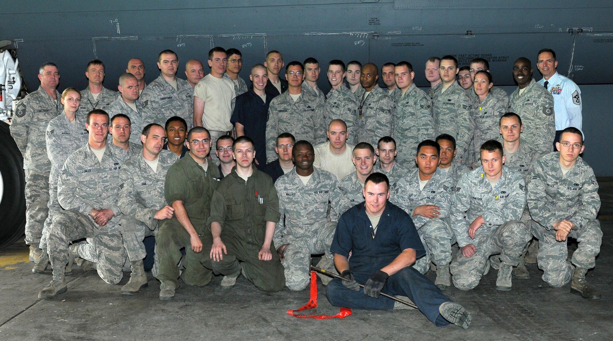 MINOT AIR FORCE BASE, N.D. -- The 5th Maintenance Squadron Inspection Section conducts the 450 and 900 hour phase inspections on the B-52H Stratofortress aircraft at Minot AFB. These inspections are extremely in-depth and average 18 days to complete. Every completed inspection adds another 450 hours to the 5th Bomb Wing flying hour program. Averaging 12 aircraft per year, the 5th Maintenance Squadron Phase Inspection section provides 5,400 flying hours to the 5th BW. (Photo Submission/Staff Sgt. Carmen Washington)