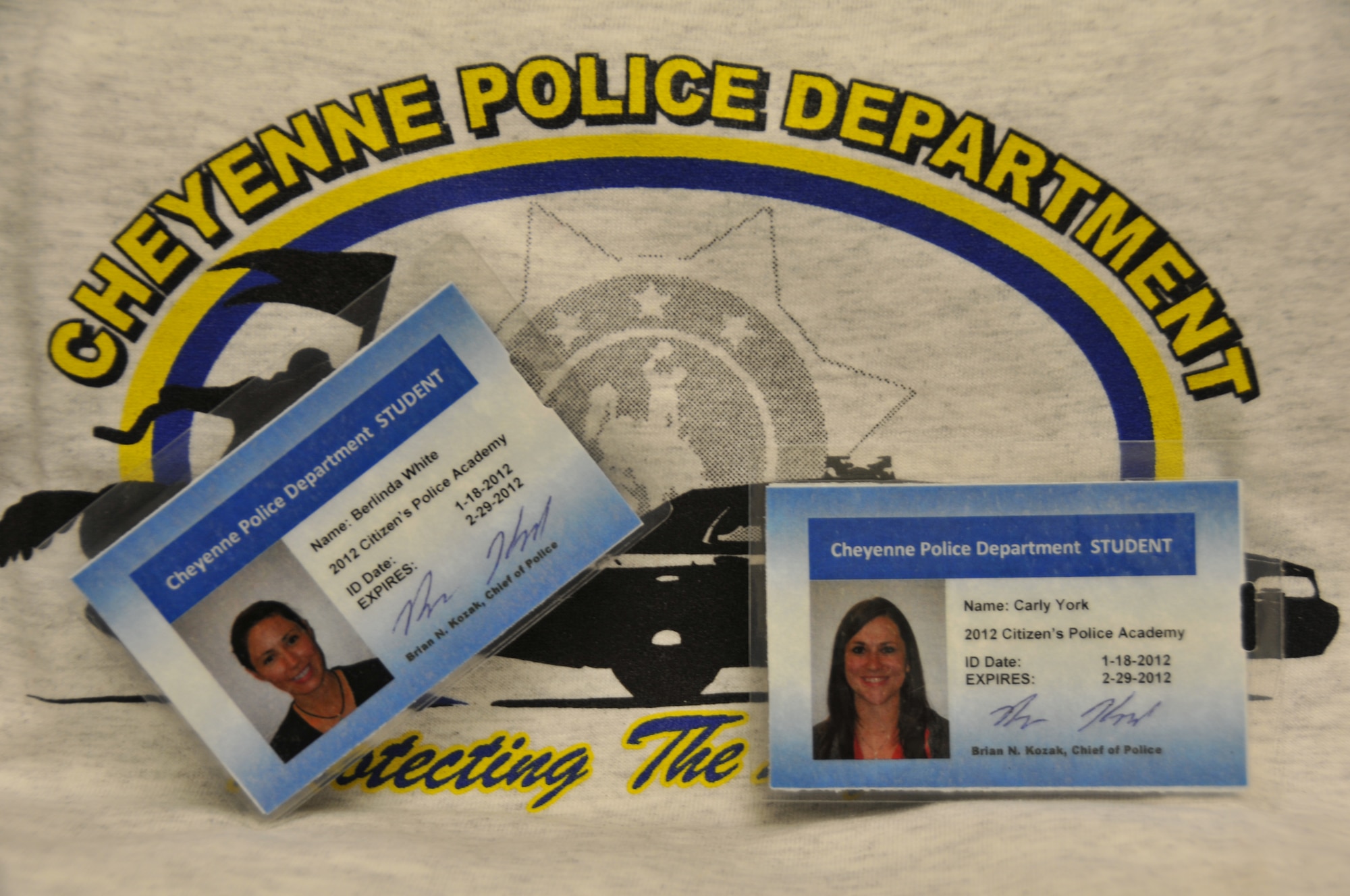 Crime scene processing, traffic enforcement, firearms familiarization, and building searches were just a few of the law enforcement duties 1st Lt. Berlinda White and 2nd Lt. Carly York were introduced to during their eight week attendance at the Citizen’s Police Academy. 