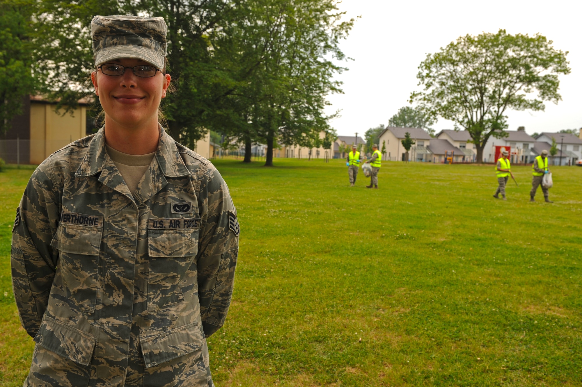 SPANGDAHLEM AIR BASE, Germany -- Staff Sgt. Deborah Silverthorne, 52nd Civil Engineer Squadron NCO in charge of Eifel Pride, is the Super Saber Performer for the week of June 21 – 27. (U.S. Air Force photo by Airman 1st Class Matthew B. Fredericks/Released)