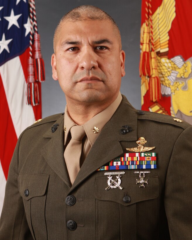 Lt. Col. Jaime L. Gutierrez assumed command of Cherry Point Center for Naval Aviation Technical Training from Lt. Col. Paul M. Melchior during a ceremony on the parade field here, June 22.