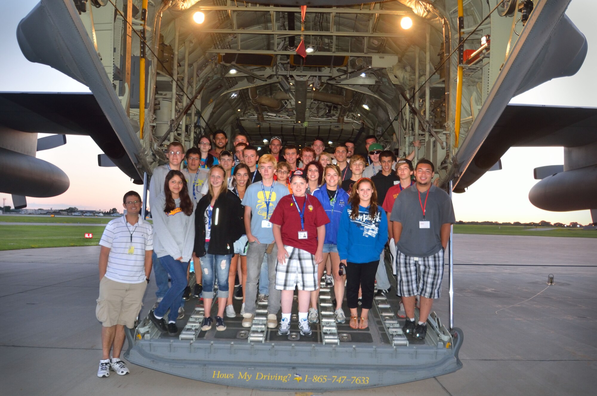Students attending the Minnesota Aviation Career Education Camp get a chance to take a flight in a 934th Airlift Wing C-130 Hercules. Jonah Robles took a few minutes to get some photos as a momento of his flight. ACE Camp is a week-long, residential camp for high school students going into 10th through 12th grades. The camp allows students to explore many different careers in the aviation field, including piloting, air traffic control, engineering, and the military. Minneapolis-St. Paul Air Reserve Station, Minn. (U.S. Air Force photo by Tech. Sgt. Bob Sommer)

