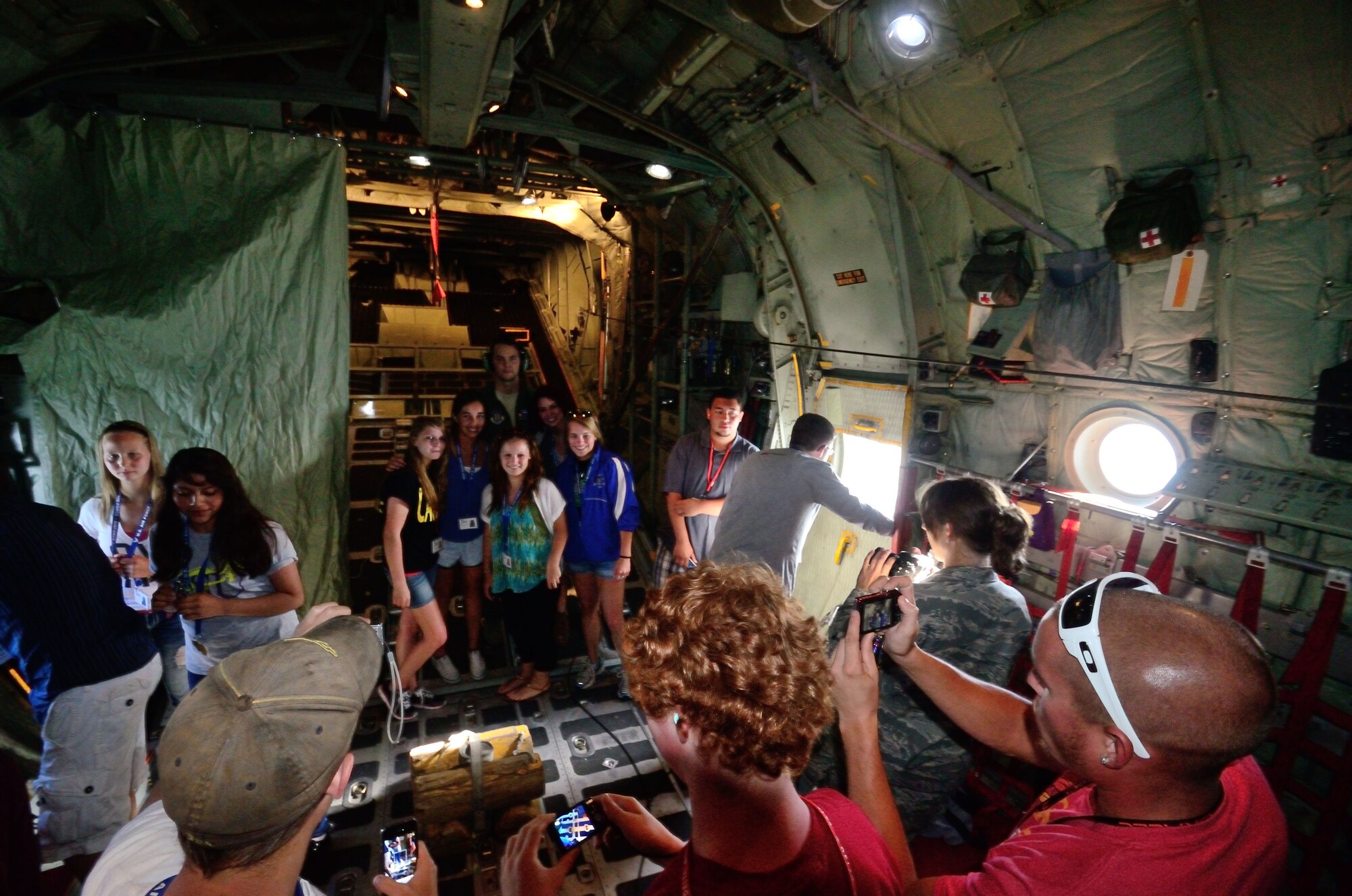 Students attending the Minnesota Aviation Career Education Camp get a chance to take a flight in a 934th Airlift Wing C-130 Hercules. ACE Camp is a week-long, residential camp for high school students going into 10th through 12th grades. The camp allows students to explore many different careers in the aviation field, including piloting, air traffic control, engineering, and the military. Minneapolis-St. Paul Air Reserve Station, Minn. (U.S. Air Force photo by Tech. Sgt. Bob Sommer)