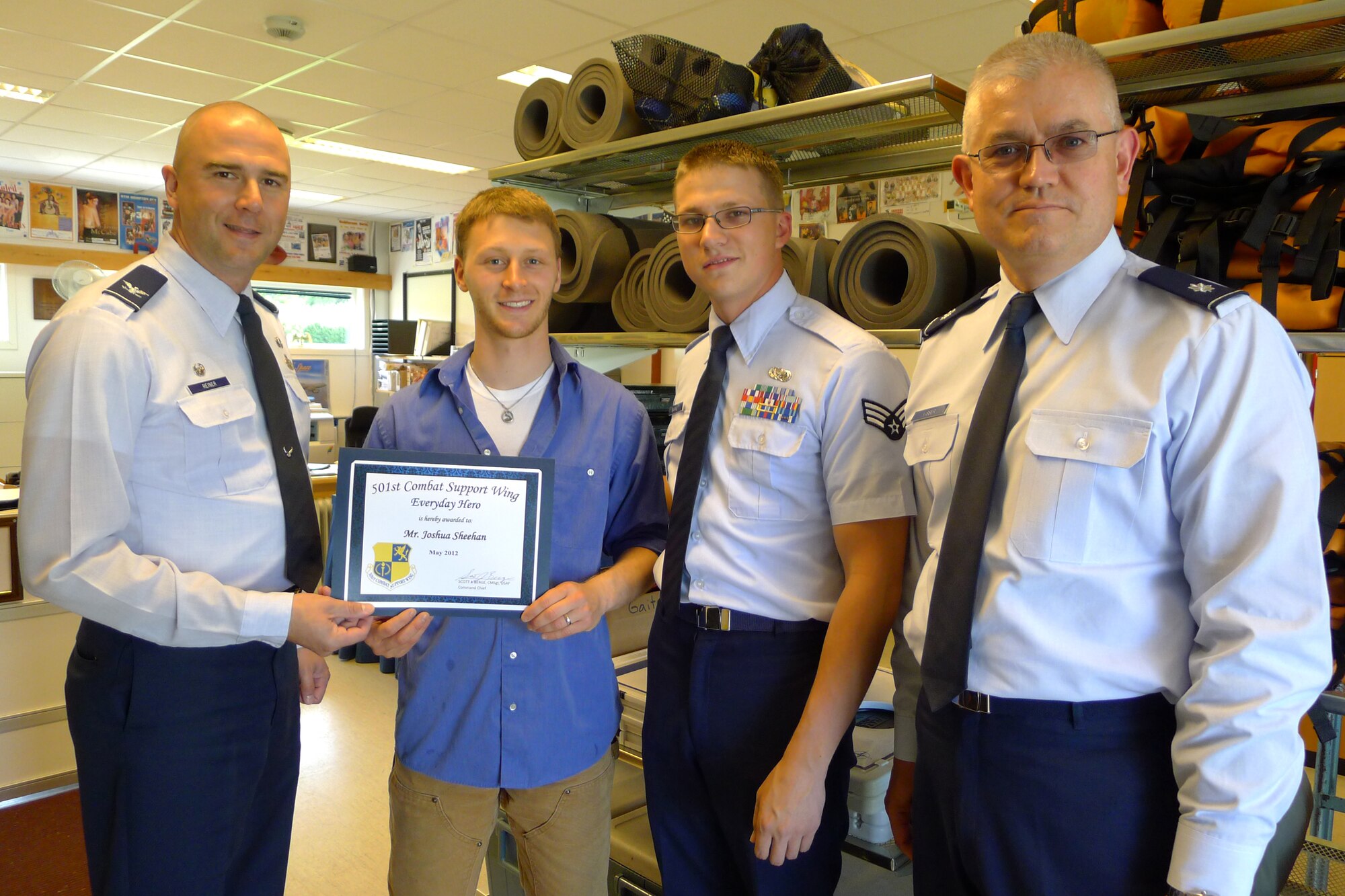 STAVANGER, Norway - Joshua Sheehan, 426th Air Base Squadron, was named the May 501st Everyday Hero from the 423rd Air Base Group. Sheehan has made the winter ski and snowboard rental program easier to run and more customer friendly. The average wait period for customers has been reduced by 25 percent by his efforts. (Courtesy photo)
