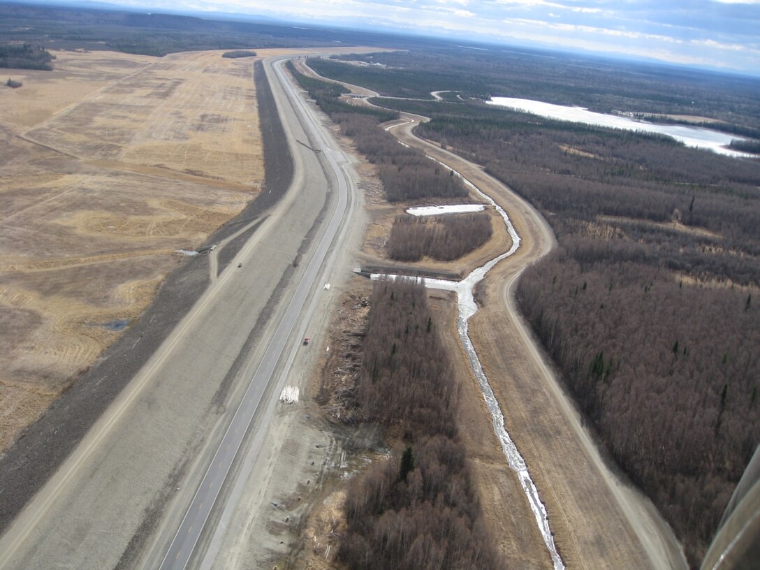 Aerial view of clearing project.