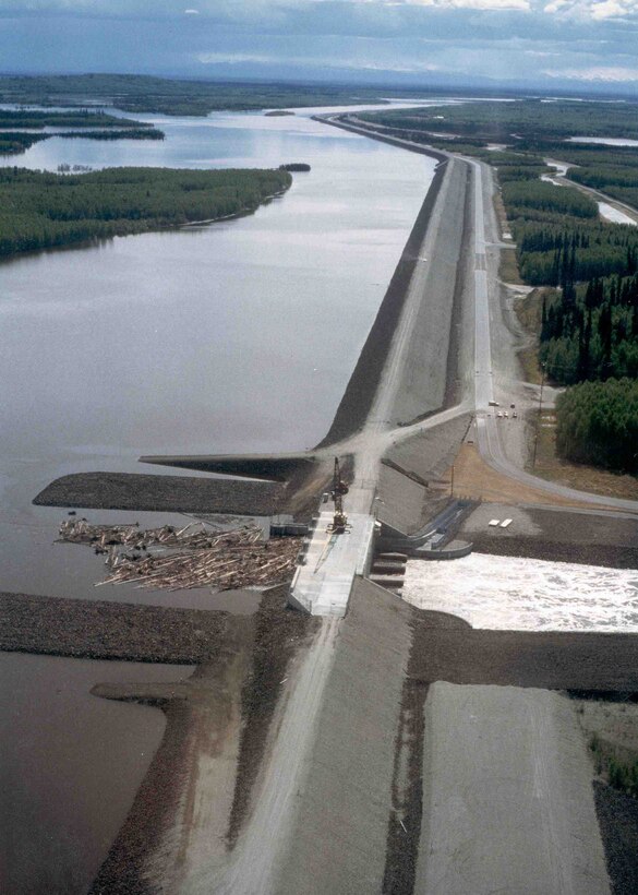 Flood of '92 - Chena water in floodway 1992