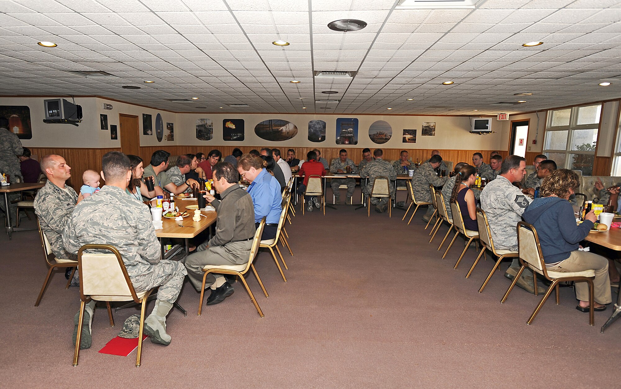 The new Club Rocket Room was completely renovated with new art, a new menu and new kitchen equipment to provide rocket lab workers a healthy food choice and good atmosphere to dine. (U.S. Air Force photo by Rey Dyakon)
