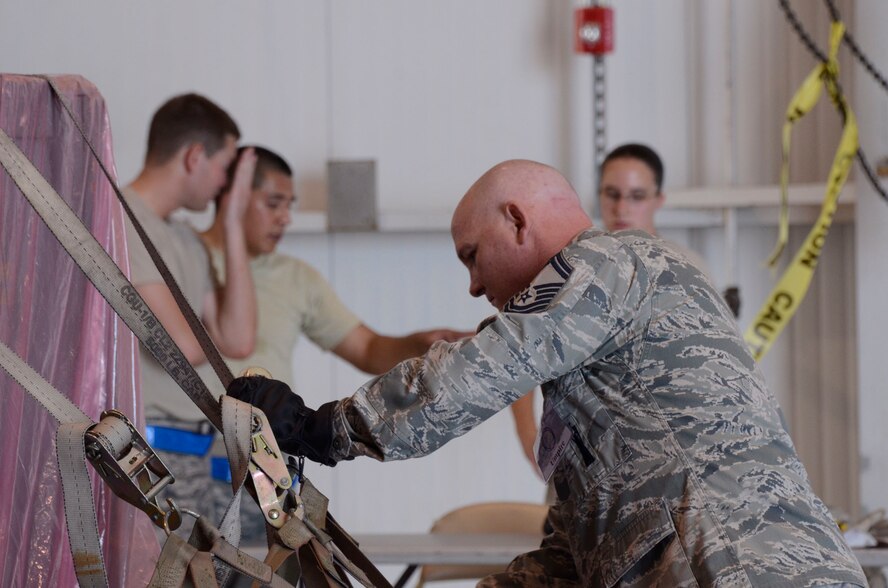 Nineteen teams representing some of the Air Force Reserve Command's Aerial Port Squadrons, or "Port Dawgs," went toe-to-toe June 19-21 in this biennium's "Port Dawg Challenge" at the Transportation Proficiency Center, here. Teams competed in various challenges to showcase their capabilities as aerial porters. (U.S. Air Force photo/Don Peek)