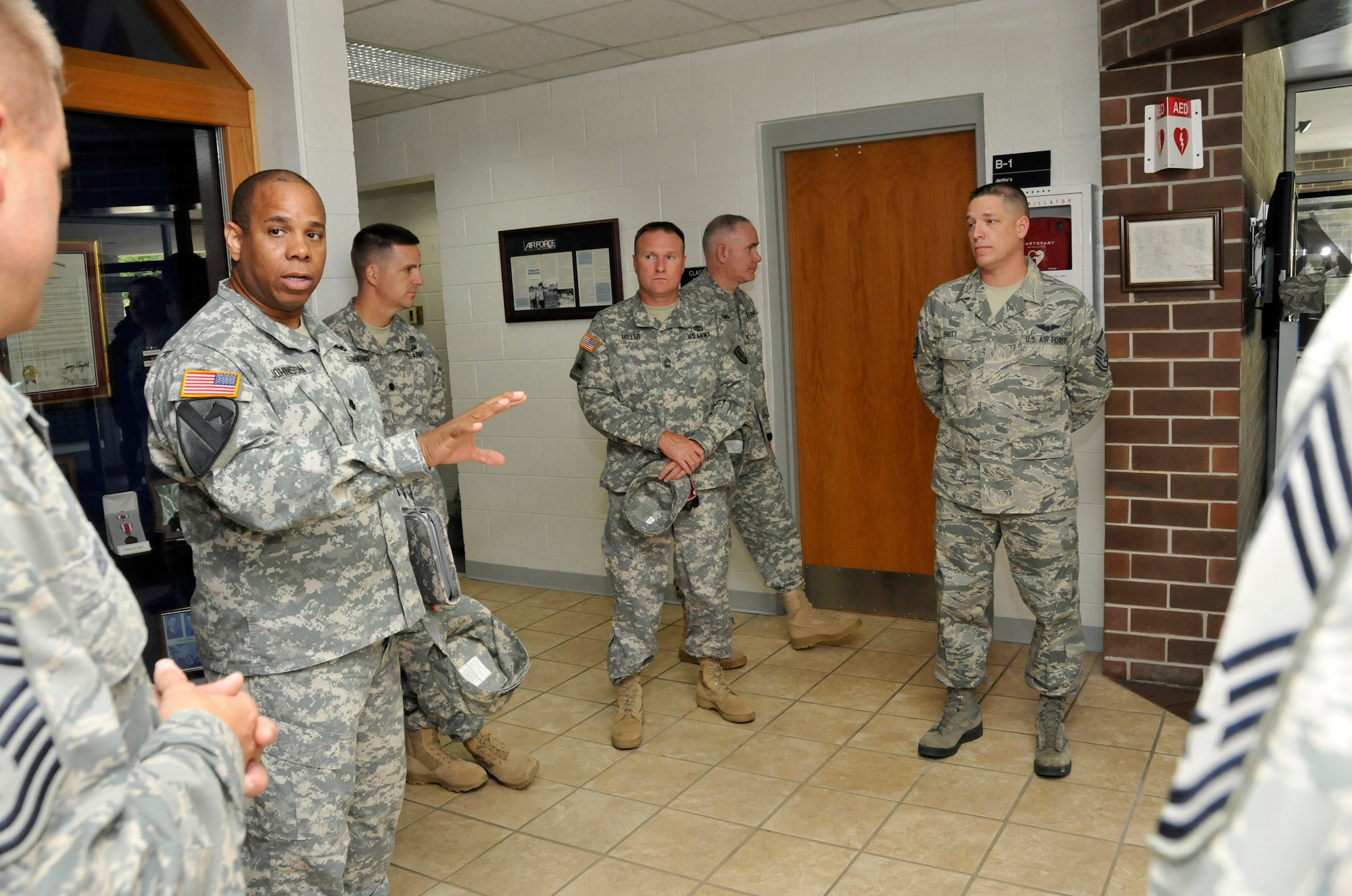 McGHEE TYSON AIR NATIONAL GUARD BASE, Tenn. - Leadership from the Lavern E. Weber National Guard Bureau Professional Education Center (PEC) visited the I.G. Brown Training and Education Center here, June 20, 2012. The PEC, located at Camp Robinson, Ark., is the Army National Guard's version of the Training and Education Center. (National Guard photo by Master Sgt. Kurt Skoglund/Released)