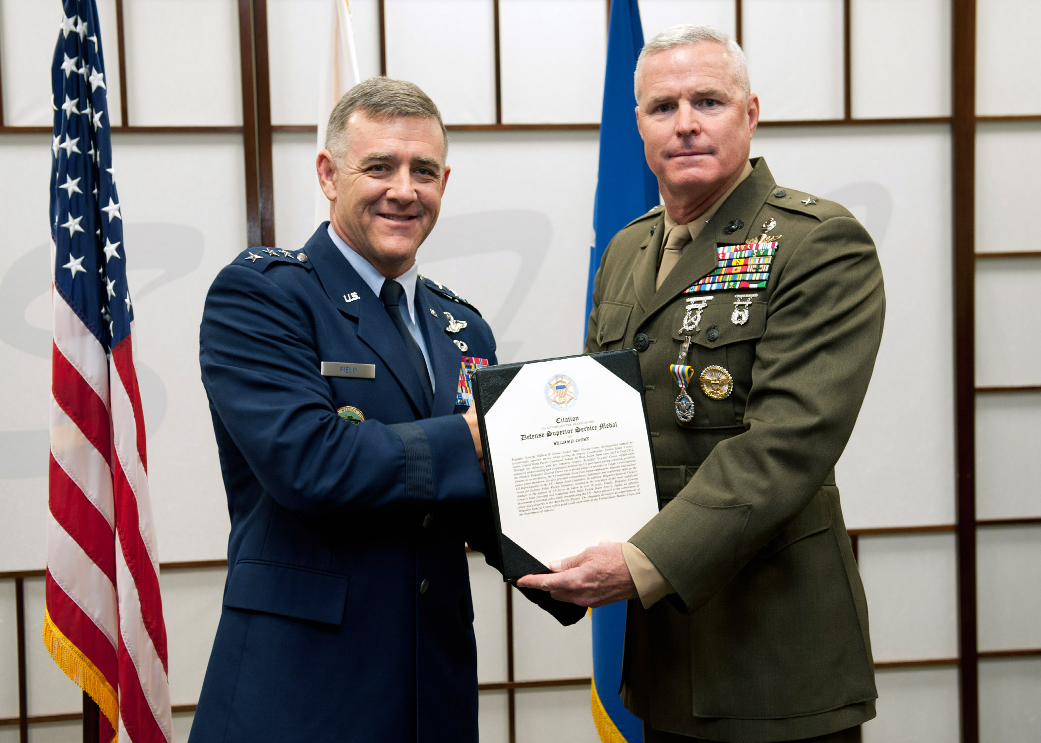 Brig. Gen. Crowe receives Defense Superior Service Medal Yokota