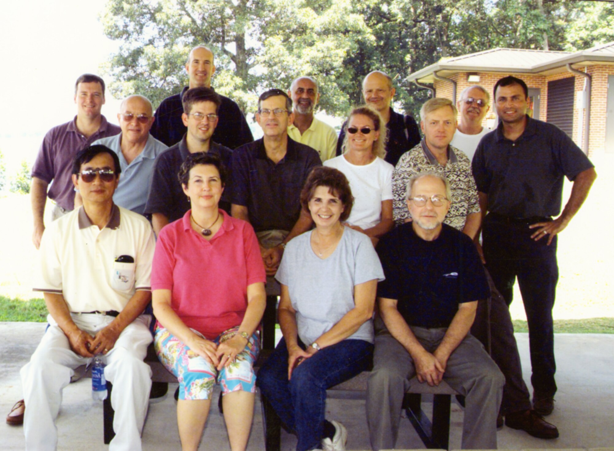 Front row, third from the left, Sheila Trent, a Manchester resident, poses with her coworkers for an informal group portrait in an undated photo. Trent, who worked as an administrative assistant in AEDC’s Test Systems Division, passed away June 19 at Centennial Medical Center in Nashville. She was 62 years old. (Photo provided)
