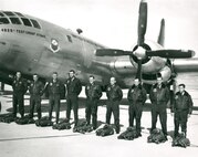 On June 25, 1947, the B-50 flew for the first time. The Boeing B-50 evolved from the B-29D, but because it included so many improvements, it was redesignated the B-50. Some B-50s were converted to KB-50 aerial tankers, enhanced by the addition of two jet engines, so at 400 mph, they could refuel jet aircraft. Some served until 1965 and were in action during the Vietnam conflict as refueling tankers. In the mid-1950s, the 4925th Test Group (Atomic) of the Air Force Special Weapons Center at Kirtland AFB flew the B-50. (Courtesy photo)