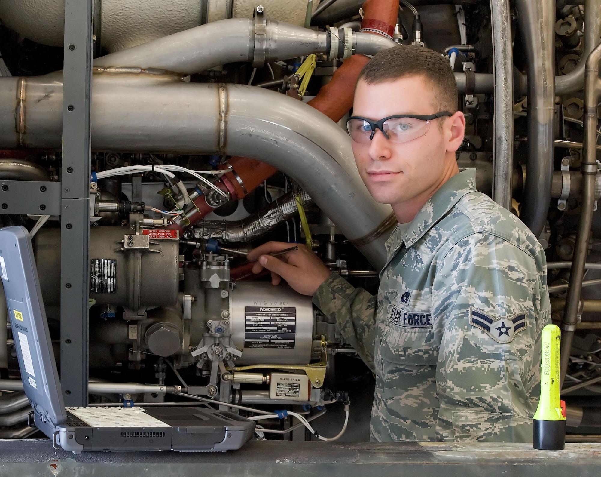 Airman 1st Class Nicholas Blue, Airman of the Week June 29, 2012 . (U.S. Air Force photo by Roland Balik)