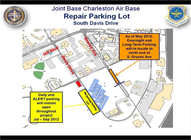 Be preparred for the parking lot on South Davis Dr., to be repaved.