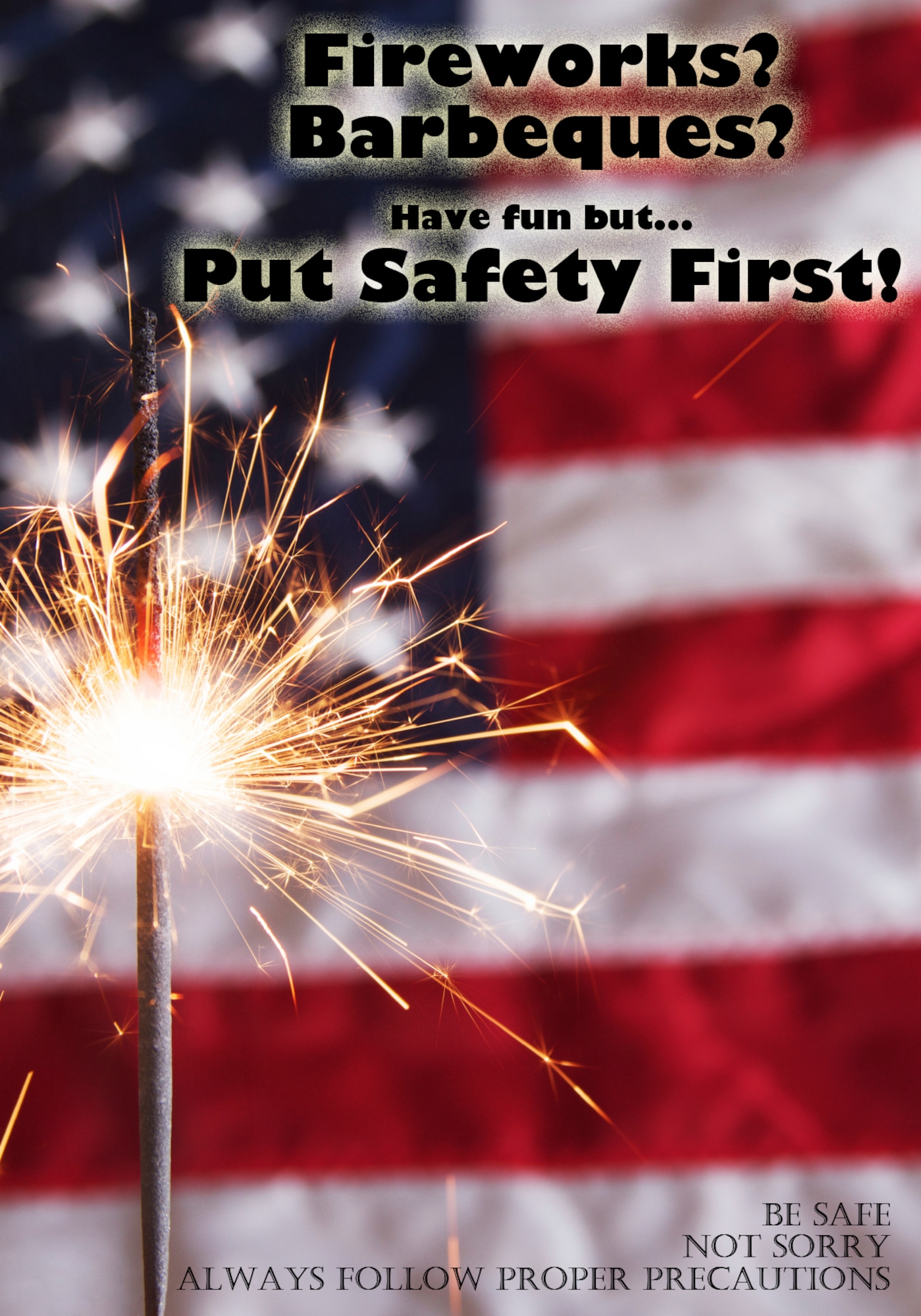 Fireworks and celebrations go together, especially during the Fourth of July and year-end celebrations. Remember, fireworks can cause serious burn and eye injuries. Some tips in avoiding injuries are: never allow young children to play with or ignite fireworks, always have an adult supervise fireworks activities, light fireworks one at a time and make sure fireworks are legal in your area before buying or using them. (U.S. Air Force illustration by Staff Sgt. Ciara Wymbs/Released)  