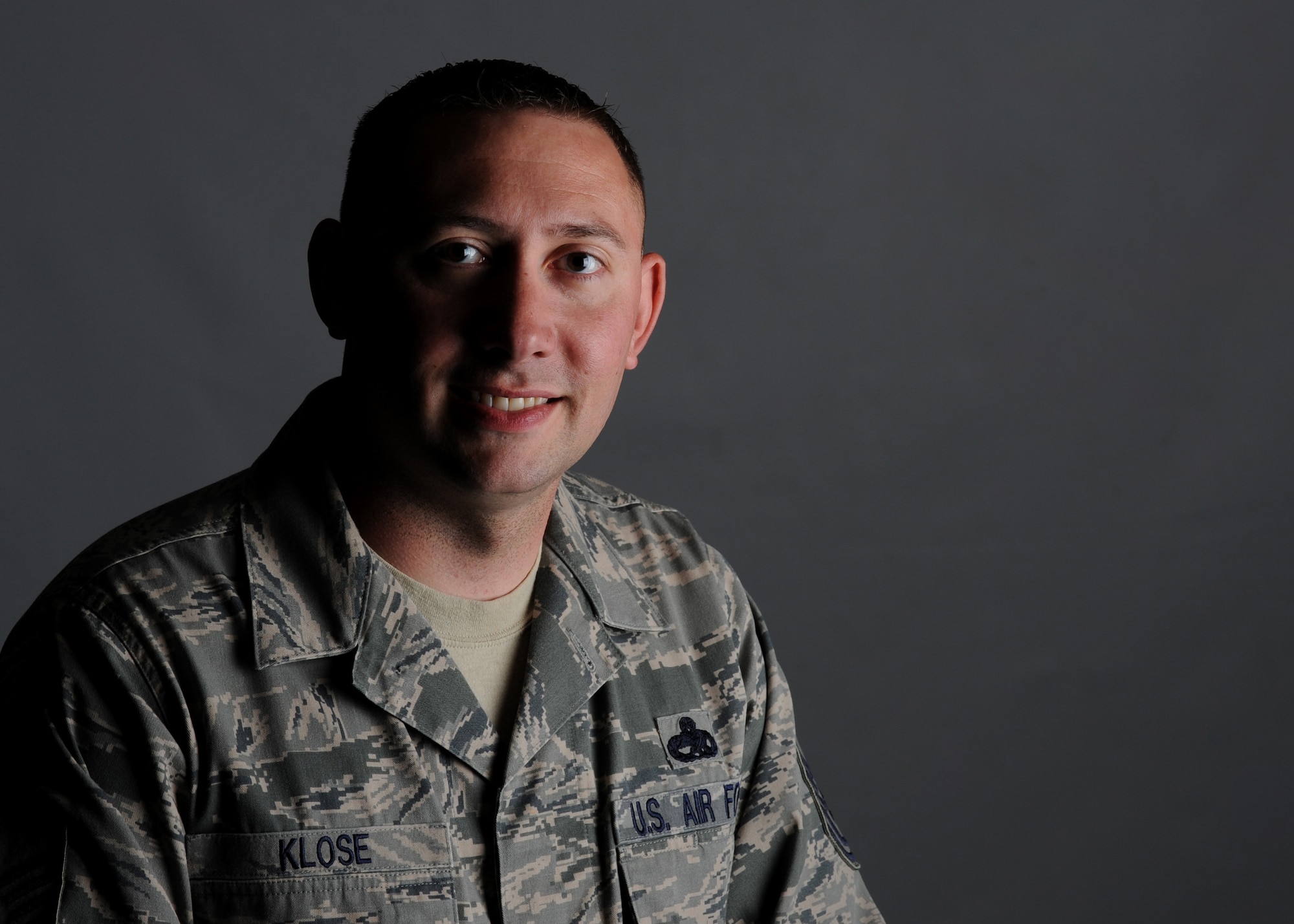 U.S. Air Force Master Sgt. Michael Klose, 366th Fighter Wing Inspector General complaints and oversight superintendent, poses for a photo June 6, 2012, at Mountain Home Air Force Base, Idaho. Klose is one of 21 Airmen from across the Air Force selected for the 2013 Interservice Physician Assistant Program. (U.S. Air Force photo/Senior Airman Benjamin Sutton