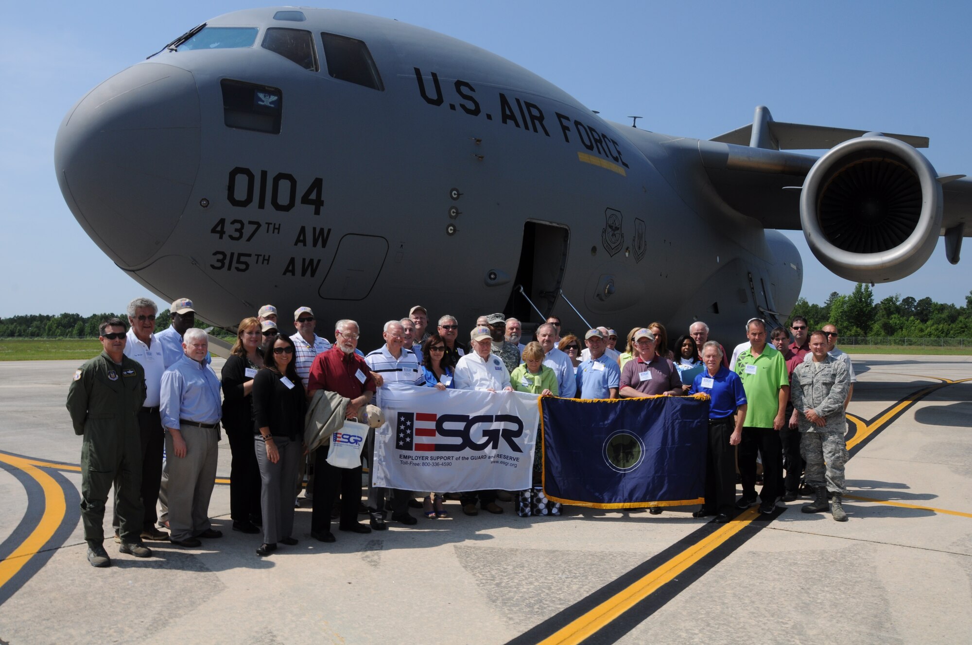 Employers and ESGR representatives from South Carolina participated in the annual ESGR Bosslift June 21-22. The trip was part of a 315th Airlift Wing training mission to Keesler AFB, Miss. (U.S. Air Force photo/SSgt Shane Ellis)