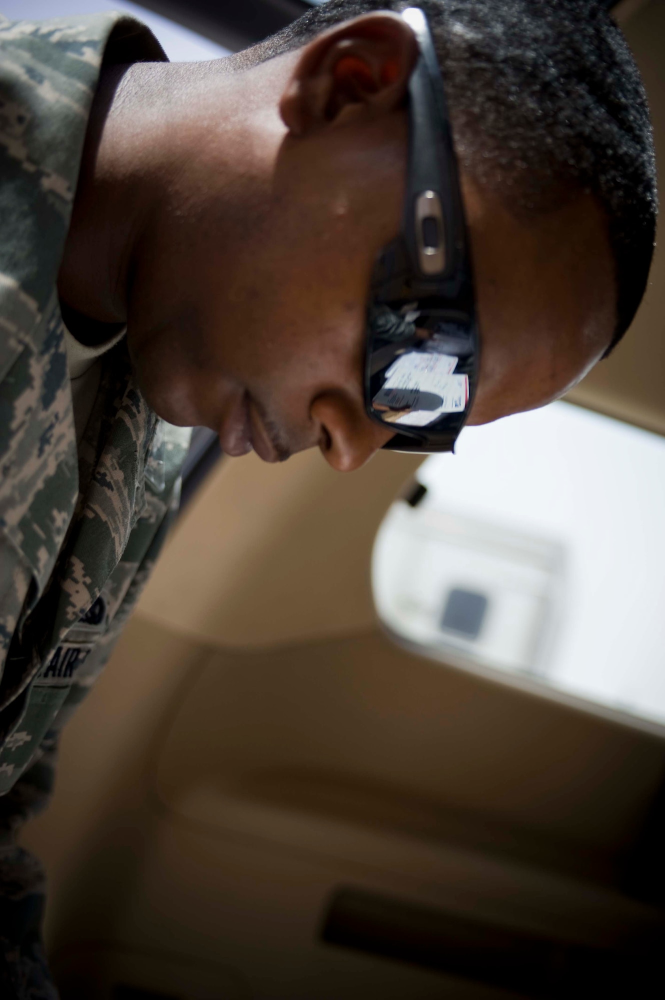 U.S. Air Force Staff Sgt. Gary Chappell, 379th Expeditionary Aircraft Maintenance Squadron mail clerk, sorts through the mail before delivering the packages to his unit in Southwest Asia, June 27, 2012. There are more than100 mail clerks throughout the base authorized to pick up mail at the Post Office which handles an average of 300 to 400 packages a day. Chappell is deployed from the 2nd Maintenance Squadron, Barksdale Air Force Base, La., and a native of Roxboro, N.C. (U.S. Air Force photo/Staff Sgt.Sheila deVera)
