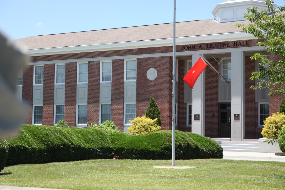 Building 1, or base headquarters, serves as the central place of authority for Marine Corps Installations East – Marine Corps Base Camp Lejeune. The building houses the commanding general’s office along with the base sergeant major, and is also is full of Marine Corps history from when Camp Lejeune was established in the 1940’s. 