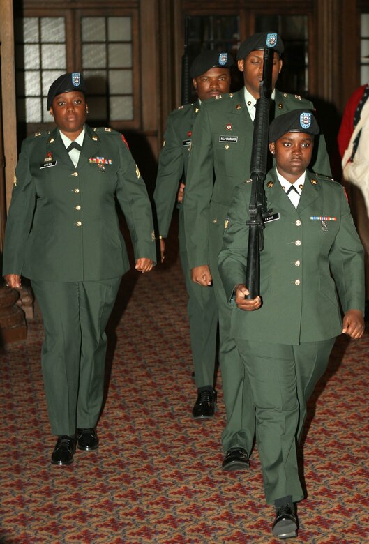 PHILADELPHIA, Pa. — The 103rd Engineer Battalion served as the color guard during the U.S. Army Corps of Engineers' Philadelphia District's Change of Command ceremony, June 26, 2012.