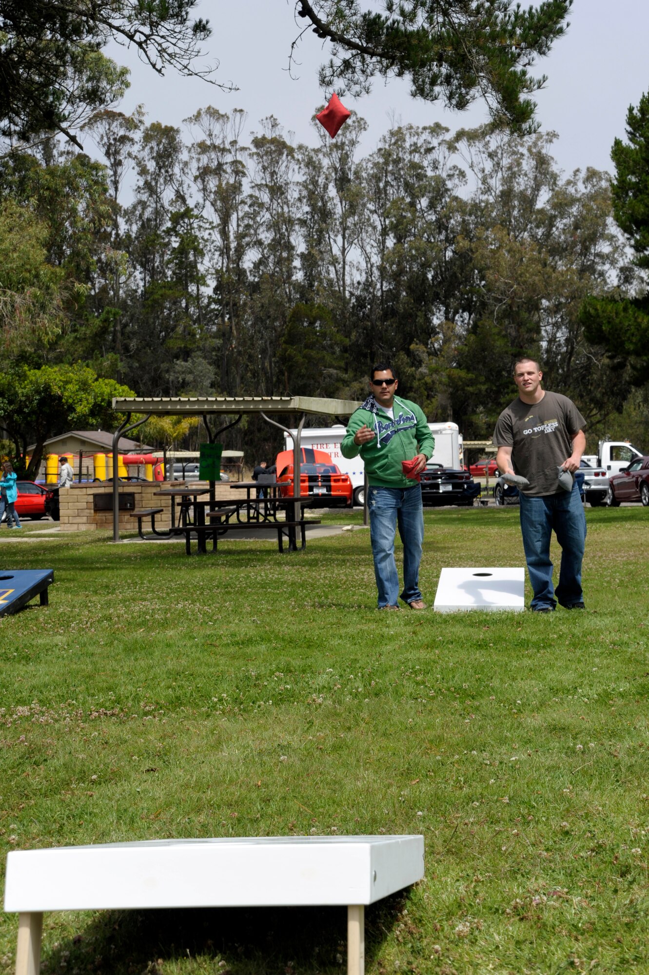 VANDENBERG AIR FORCE BASE, Calif. -- The Joint Functional Component Command for Space and 14th Air Force held their annual picnic here Friday, June 29, 2012. Attendees were treated to various activities including competitions in corn-hole, tug-o-war and an obstacle course as well as arts and crafts and a car show.
 (U.S. Air Force photo/Jerry E. Clemens Jr.)