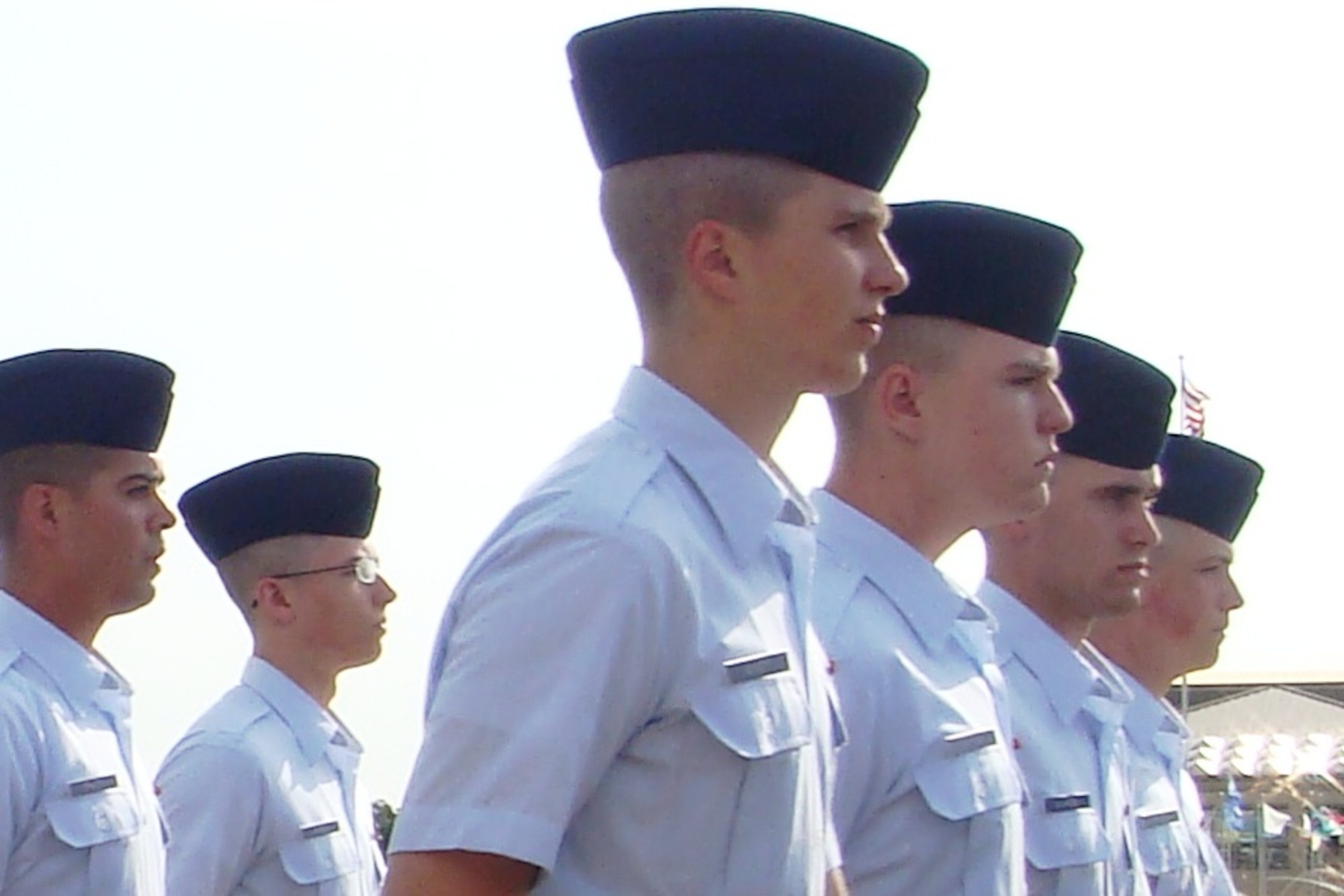 New Airmen march along the bomb run on the parade field at Lackland Air Force Base, Texas, June 1. (U.S. Air Force photo/Staff Sgt. Torri Savarese)