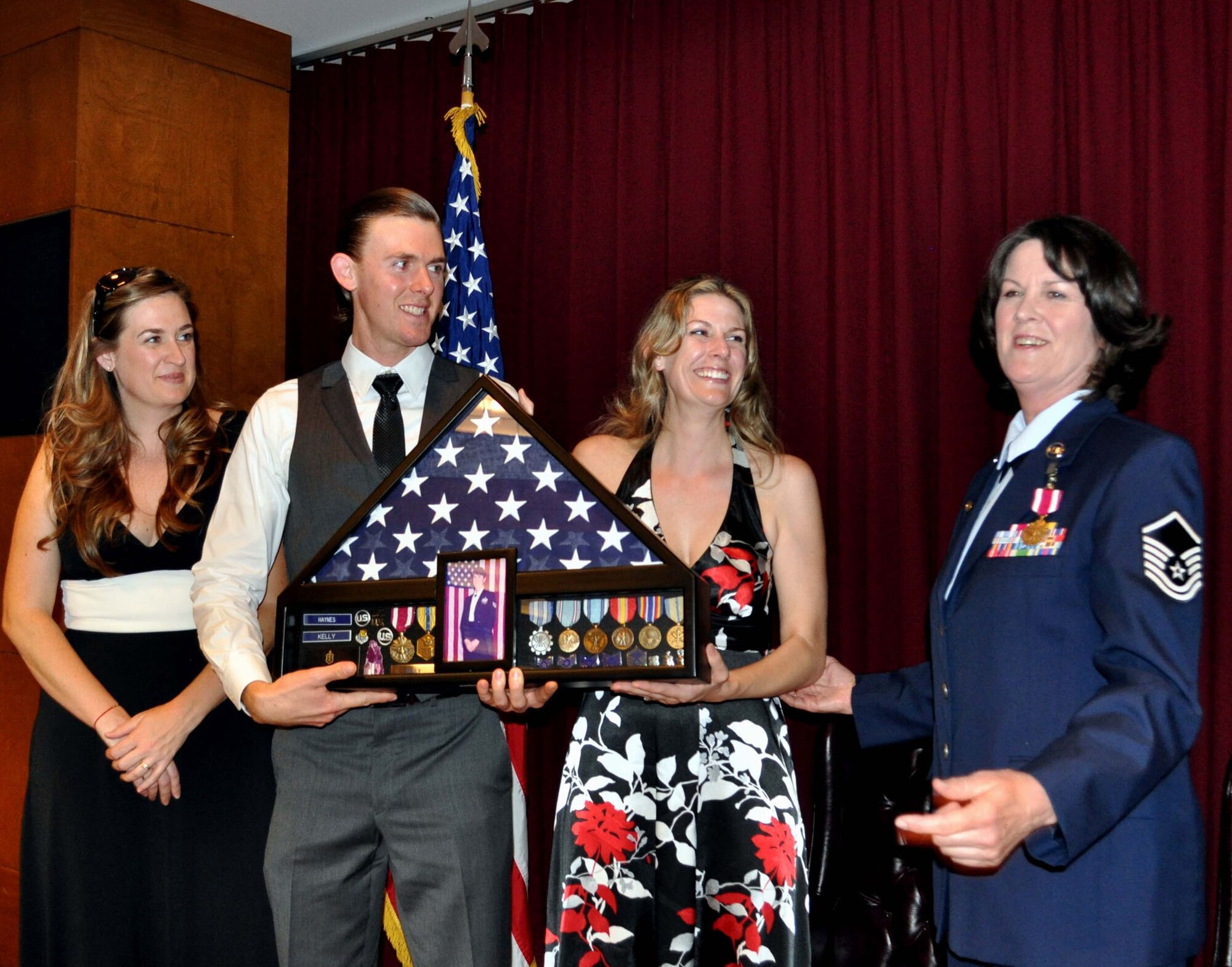 TRAVIS AIR FORCE BASE, Calif. -- Master Sgt. Peggy Kelly spent 27 years with the 349th Aerospace Medicine Squadron at Travis. In all, she served 31 years in the Air Force and the Reserve. (U.S. Air Force photo/Senior Master Sgt. Ellen L. Hatfield)
