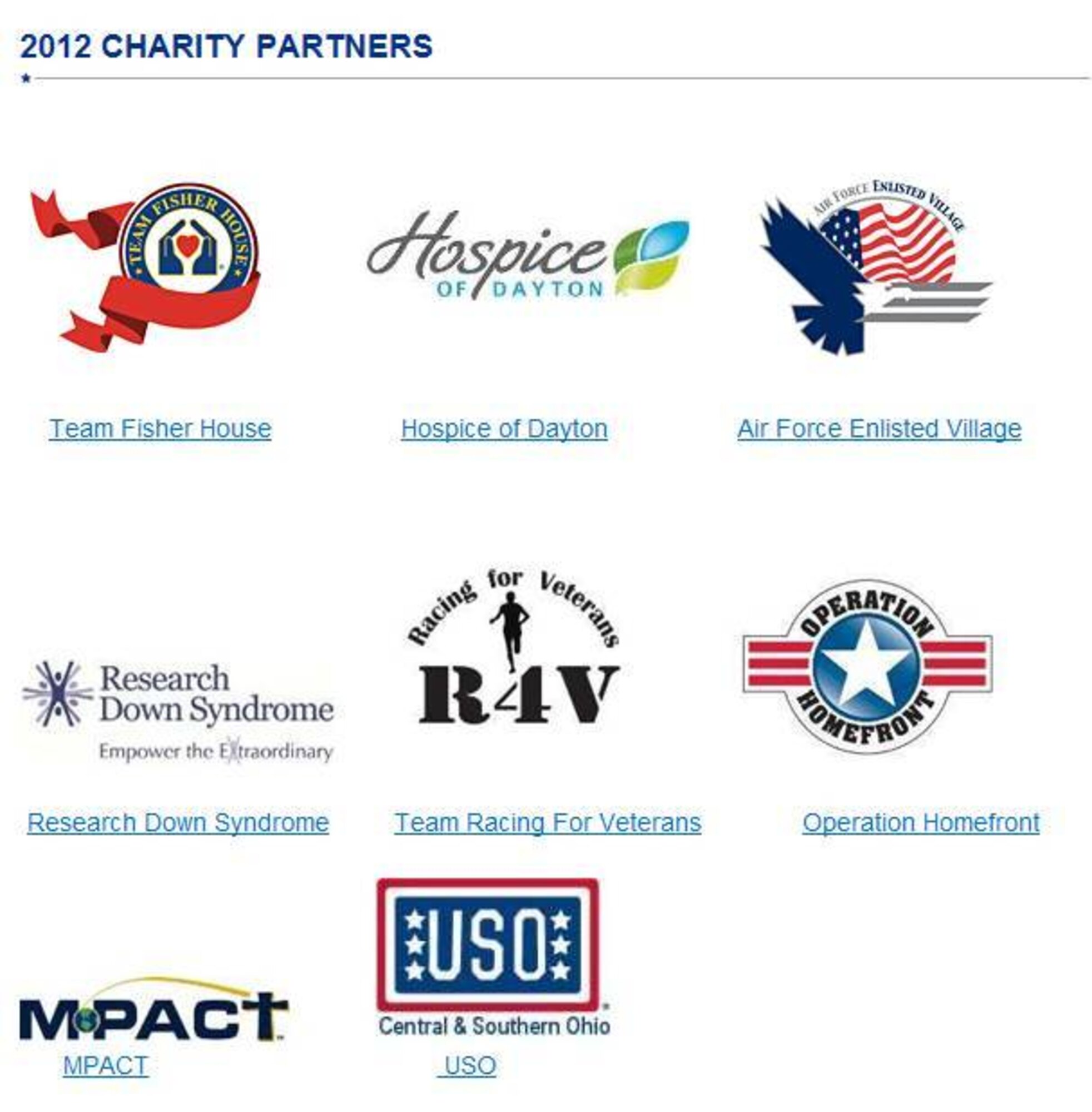2012 Marathon Charity Partners