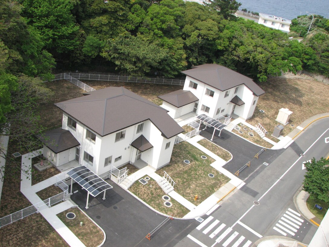 Senior Enlisted Quarters, exterior views, Yokosuka Naval Base, Japan.