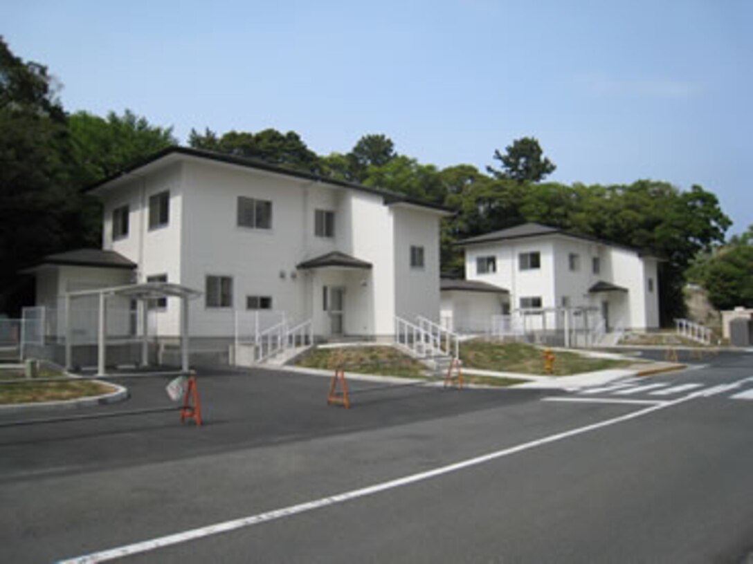 Senior Enlisted Quarters exterior ground  view; Yokosuka Naval Base.
