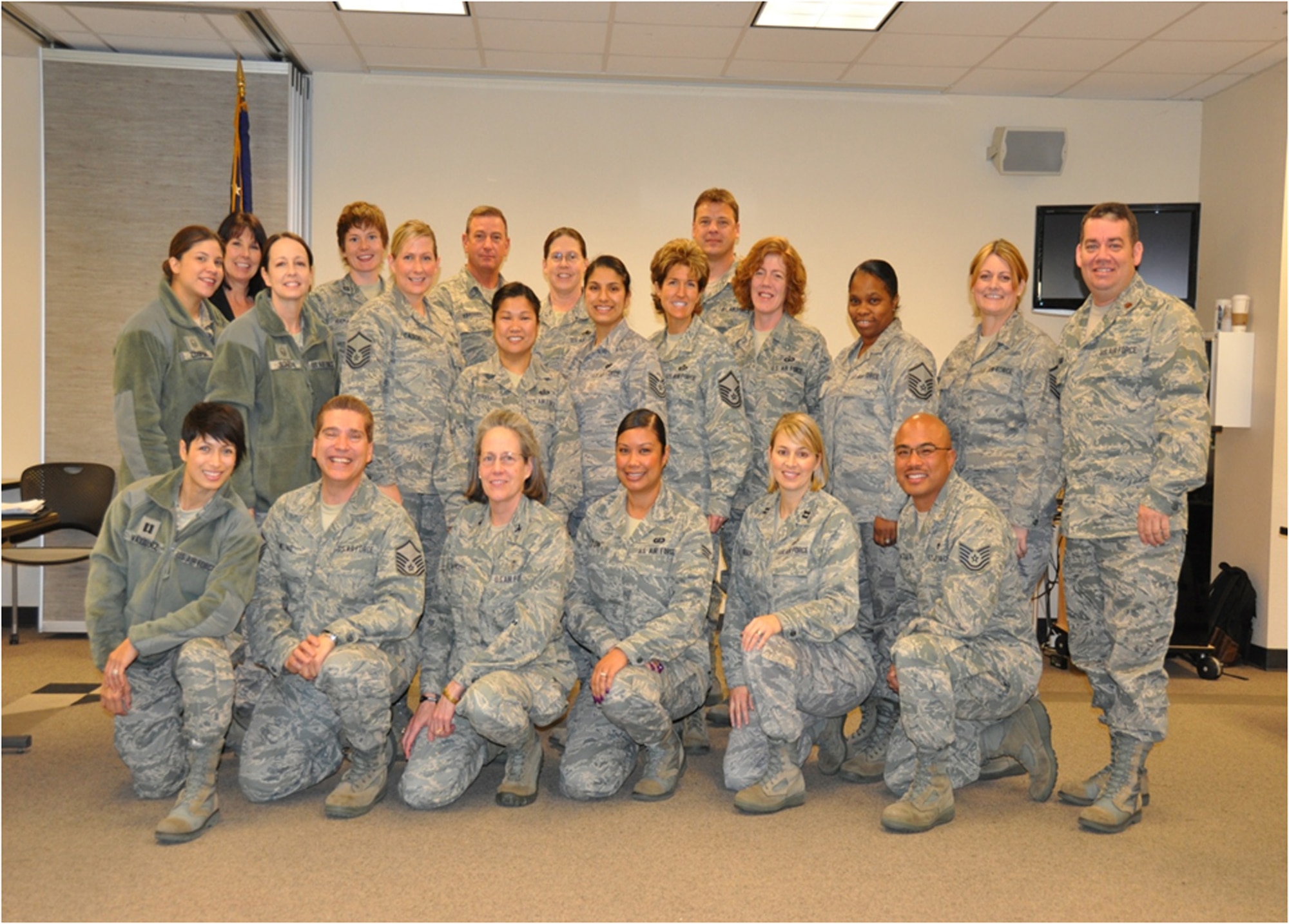 TRAVIS AIR FORCE BASE, Calif.-- Twenty-three Airmen from the 349th Air Mobility Wing, Travis Air Force Base, Calif., and the 940th Wing, Beale Air Force Base, Cailif., attended Human Resource Development Council training here on Feb. 23-24. The ultimate goal of HRDC is to create and maintain a fully-developed, skilled, motivated, enthusiastic and diverse workplace. At the wing level, HRDC interest items include diversity, force development, mentoring, retention, community outreach, leadership opportunities and recruiting. (U.S. Air Force photo / Capt. Torri Crosby)