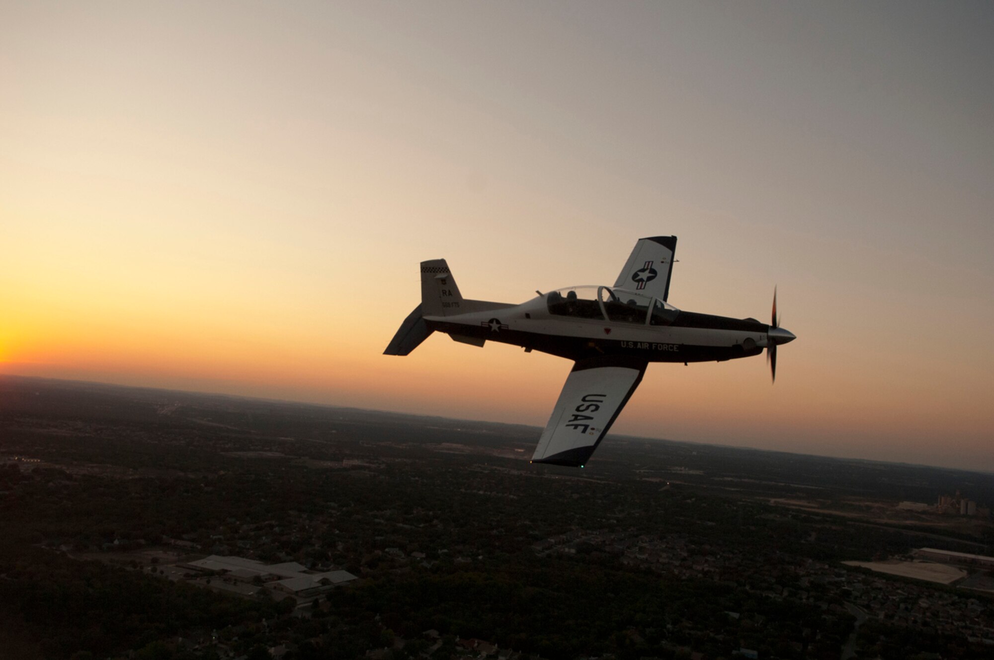 Two T-6 Texan II pilots from Moody AFB, Ga., died when they crashed their plane on takeoff. The mishap investigation revealed flight discipline issues as the main contributor to the tragedy. The pilots failed to maintain a minimum safe air speed and bank angle, which resulted in an accelerated stall and complete loss of control of the training aircraft. (Photo by Tech. Sgt. Matthew Hannen)