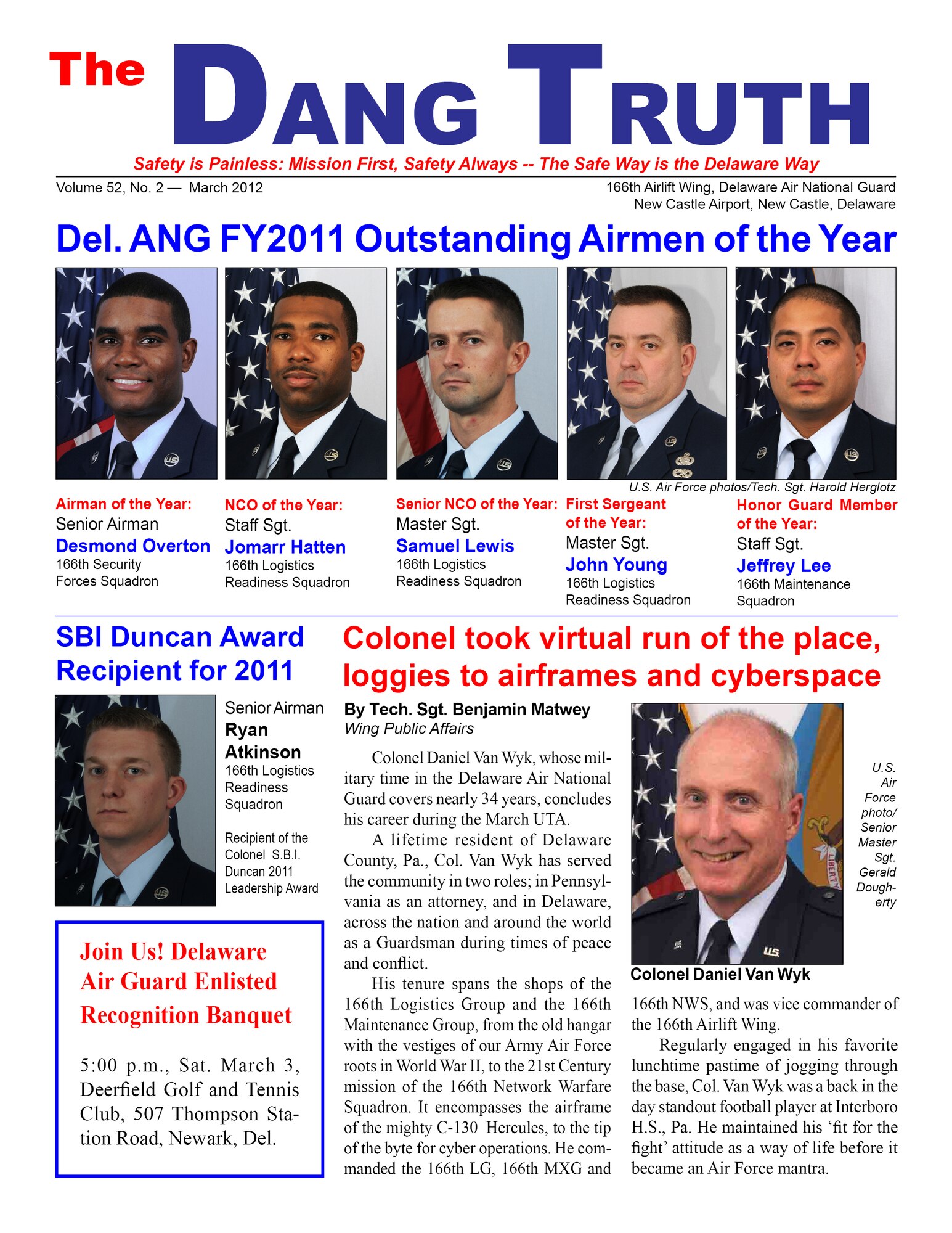 The DANG Truth March 2012 cover page (one of three pages)