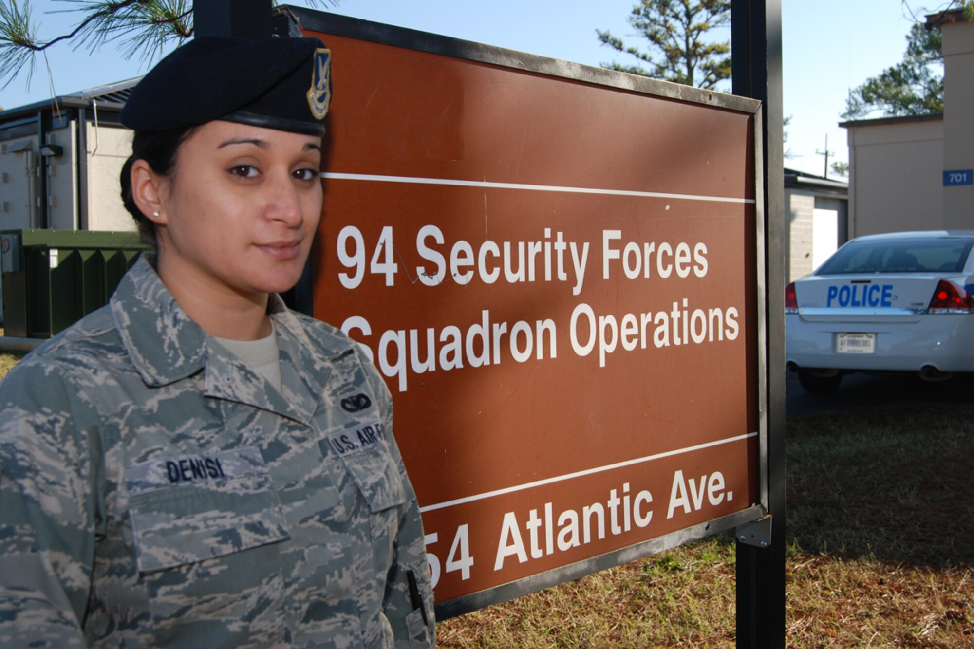 Staff Sgt. Barbara Denisi serves as a 94th Security Forces Squadron security forces apprentice. Her primary focus is the defense of Dobbins Air Reserve Base, securing and protecting all personnel and property. "I've recently completed Combat Arms Training," said Denisi. "The knowledge I retained not only betters me as an Airman, but gives me an opportunity to assist others."