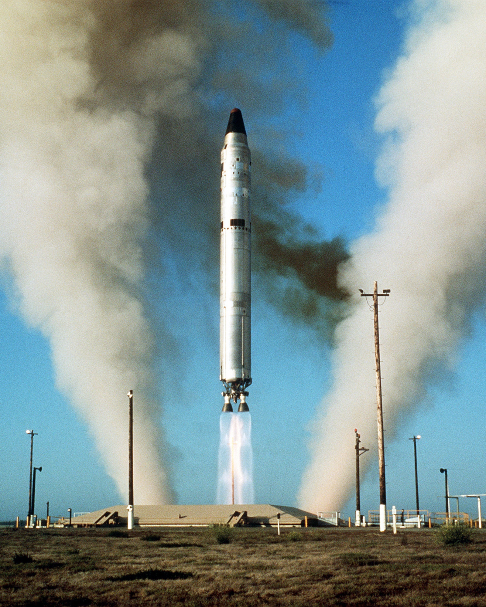 A Titan, the nation's first multi-stage ICBM, is shown being launched.  (Courtesy photo)