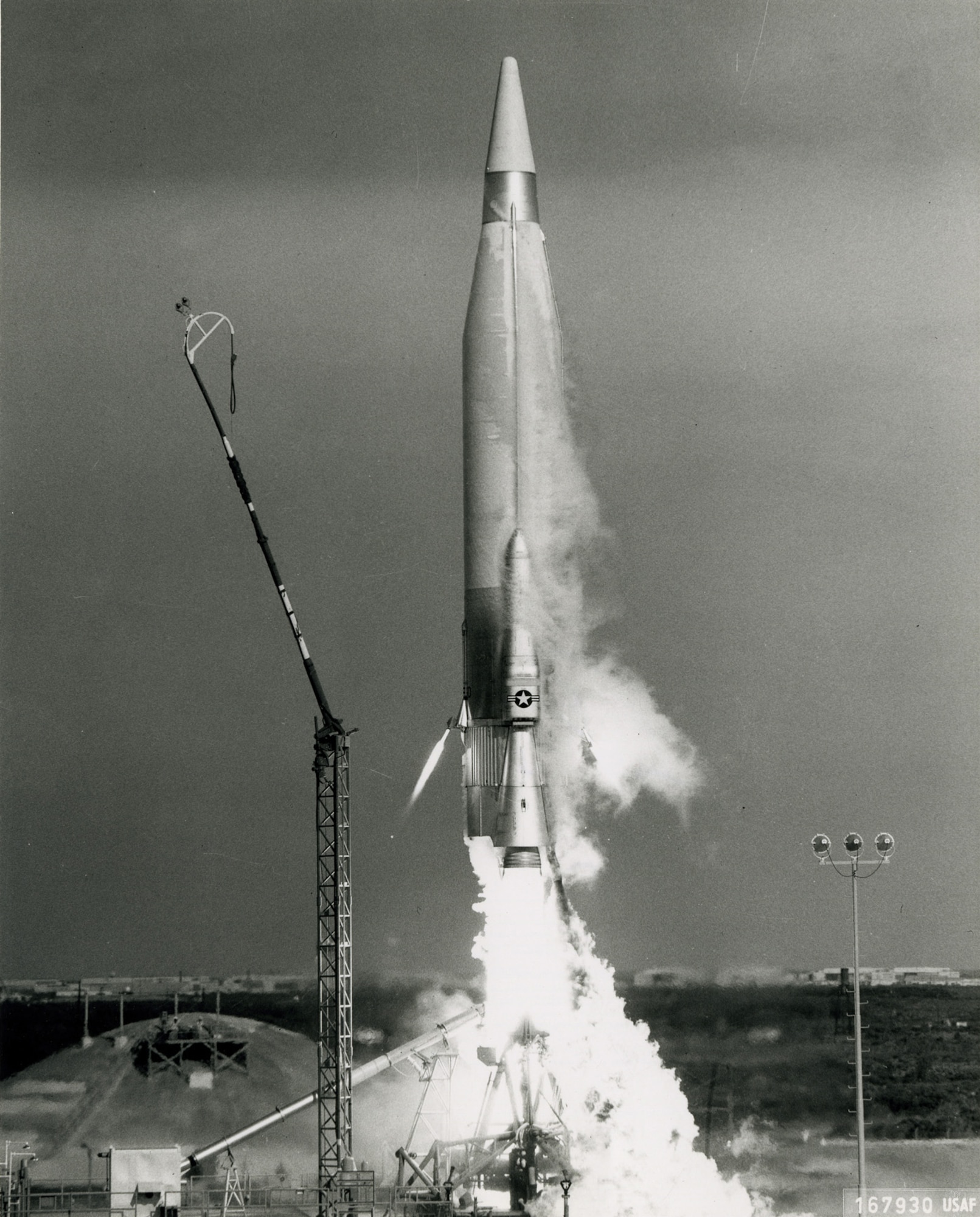 Pictured here is an Atlas ICBM.  These missiles were equipped with a stage-and-a-half propulsion system.  (Courtesy photo)