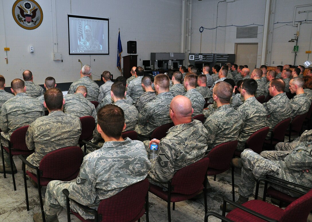 WRIGHT-PATTERSON AIR FORCE BASE, Ohio – Various units across the 445th Airlift Wing included Winter Wingman Day as part of their February unit training assembly weekend.  Wingman Day was part of a mandatory Air Force active duty and Reserve requirement to cover specific topics such as suicide prevention, resiliency and improving wingman skills. (U.S. Air Force photo/Senior Airman Matthew Cook)