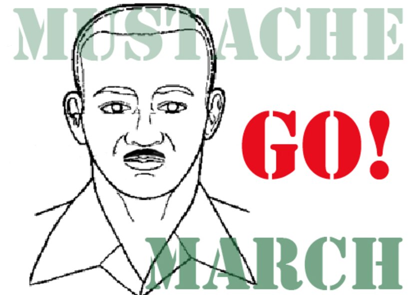 This mustache is good to go.  It is conservative (moderate, being within reasonable limits; not excessive or extreme) and does not extend downward beyond the lip line of the upper lip or extend sideways beyond a vertical line drawn upward from both corners of the mouth.  (U.S. Air Force Graphic/Senior Airman Torey Griffith)