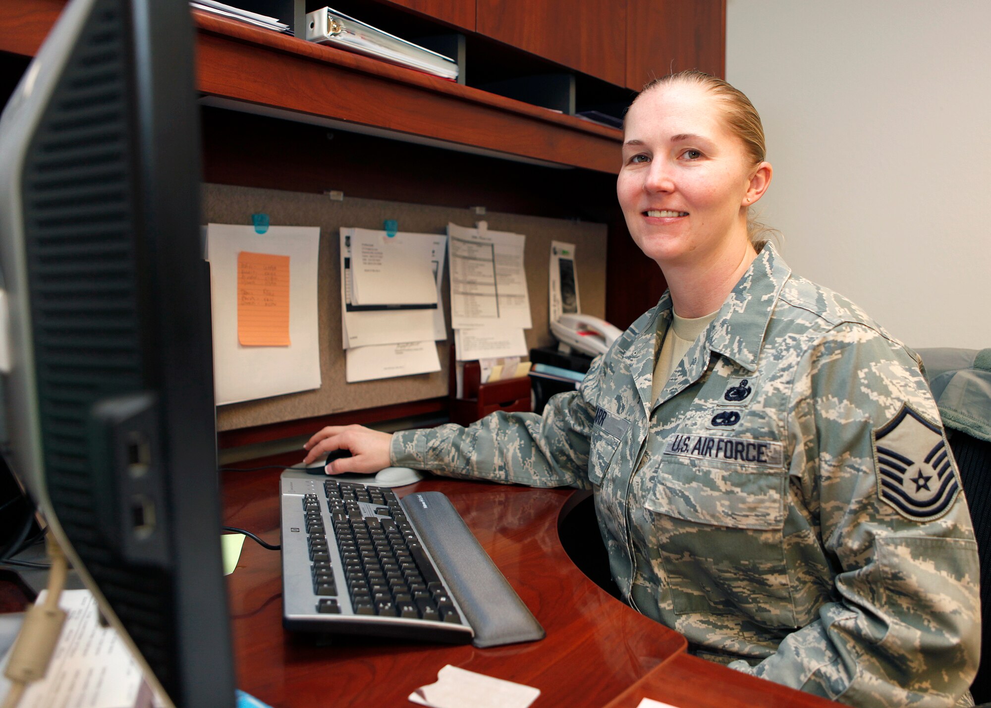 Master Sgt. Kelly Carr is Team Edwards Warrior of the Week for Mar. 9. (U.S. Air Force photo by Jet Fabara)
